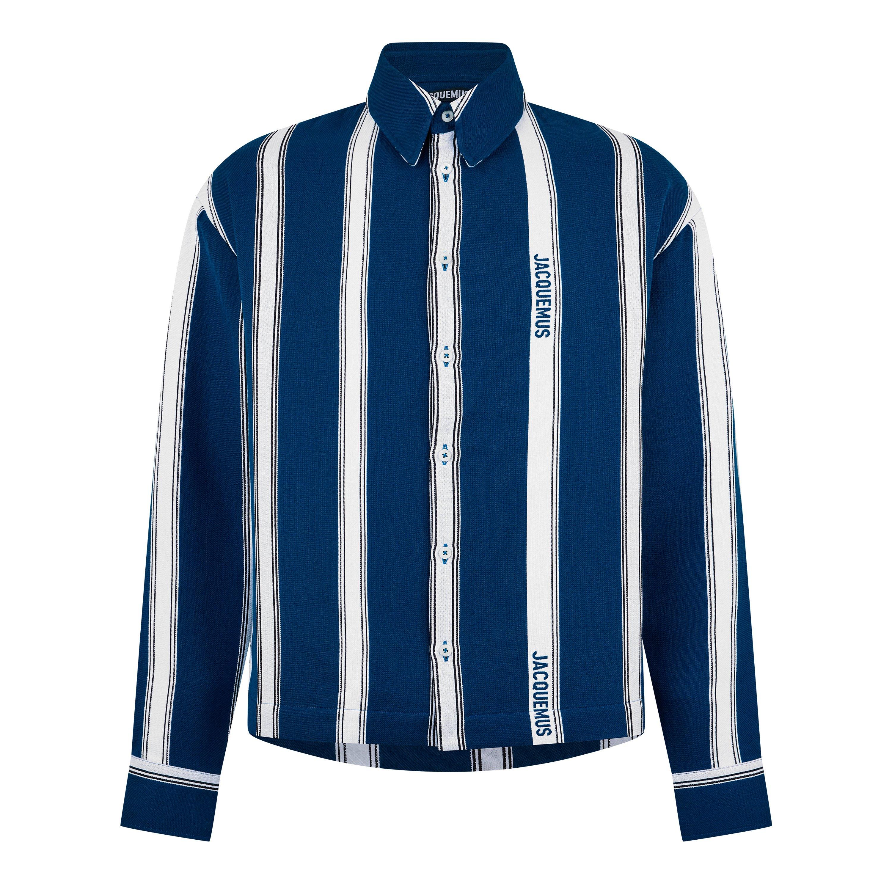 Logo Stripes - Jacquemus - Men's La Papier Striped Overshirt - 5