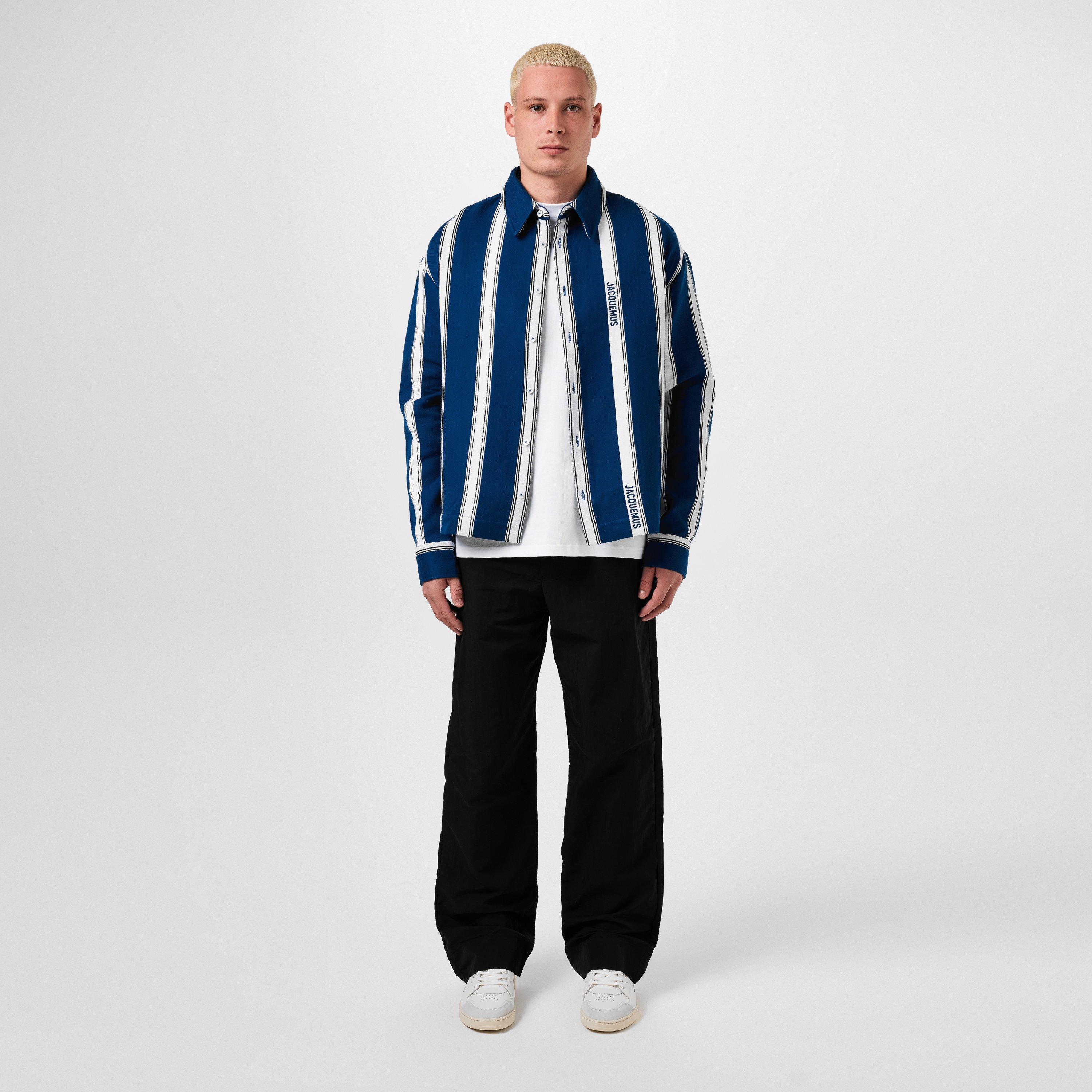 Logo Stripes - Jacquemus - Men's La Papier Striped Overshirt - 4