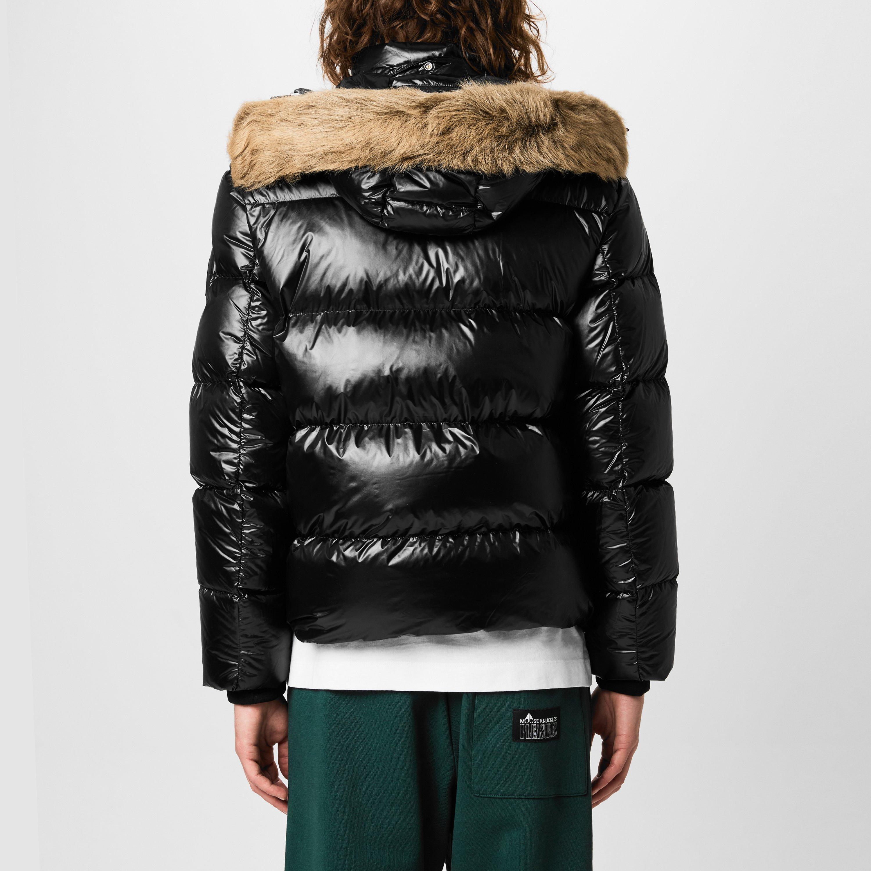 Black - Moose Knuckles - Men's Kings Water Resistant Duck Down Detachable Hood Short Puffer Jacket - 4