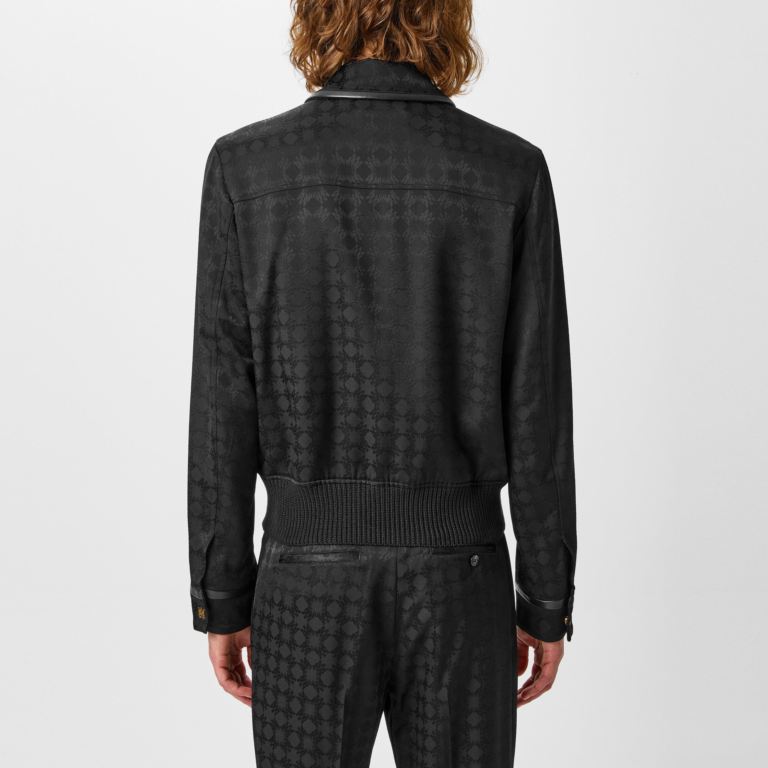 Black - Amiri - Men's Monogram Viscose Long Sleeve Harrington Jacket - 4