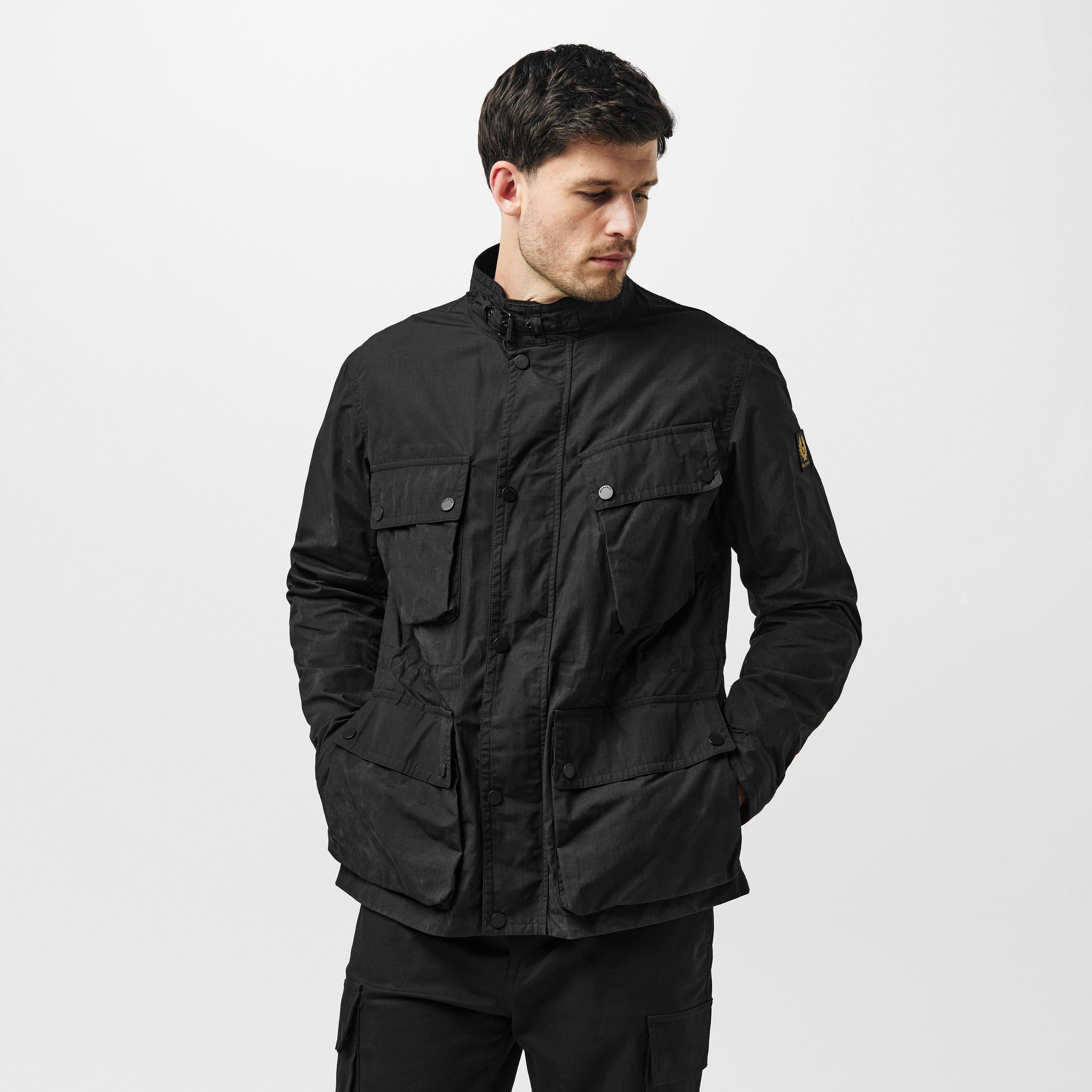 Black - Belstaff - Men's Service Fieldmaster Long Sleeve Hip Length Field Jacket - 3