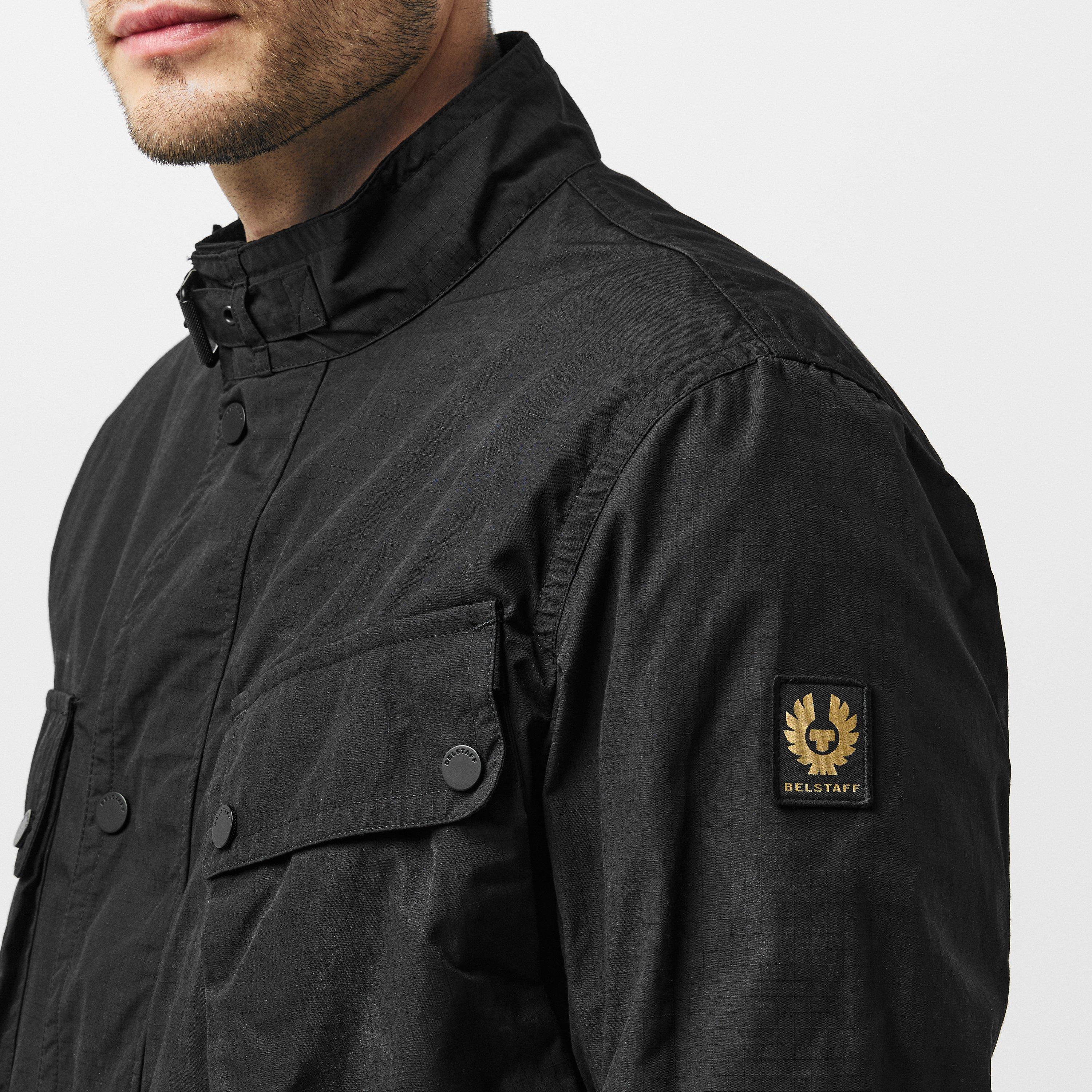 Black - Belstaff - Men's Service Fieldmaster Long Sleeve Hip Length Field Jacket - 5