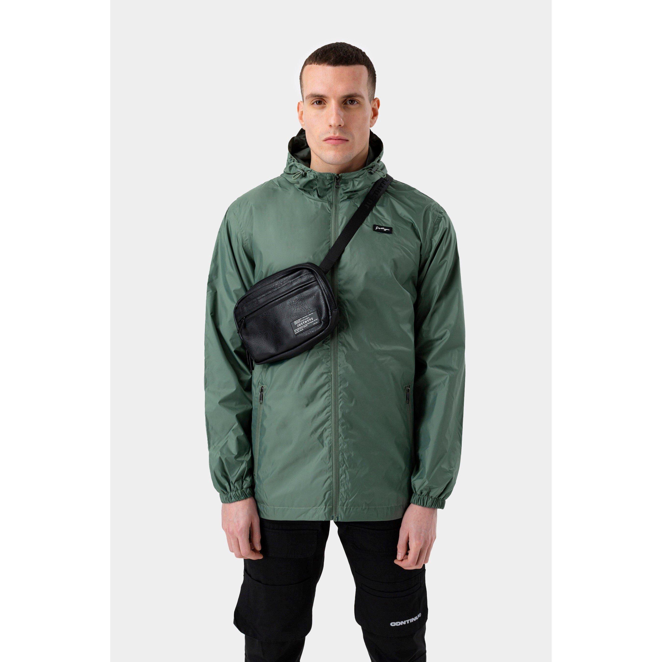 Hype Men's Showerproof Half-Zip Rain Anorak - Khaki - XXS