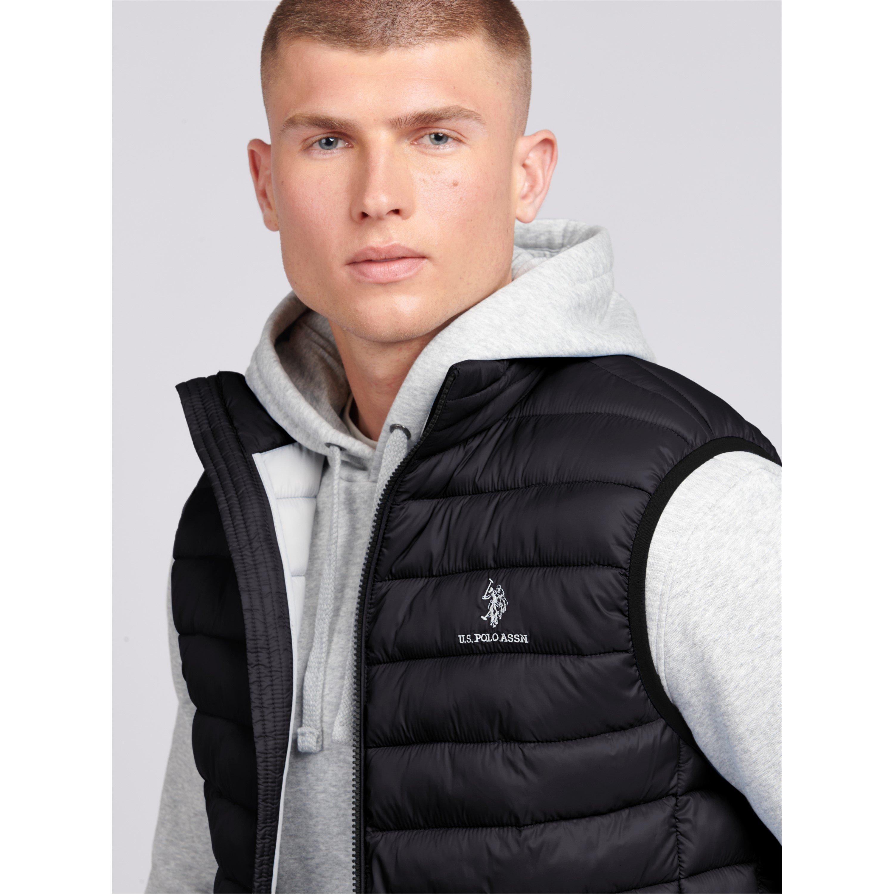 Zwart/Wit - US Polo Assn - Bound Quilted Gilet Sn00 - 3