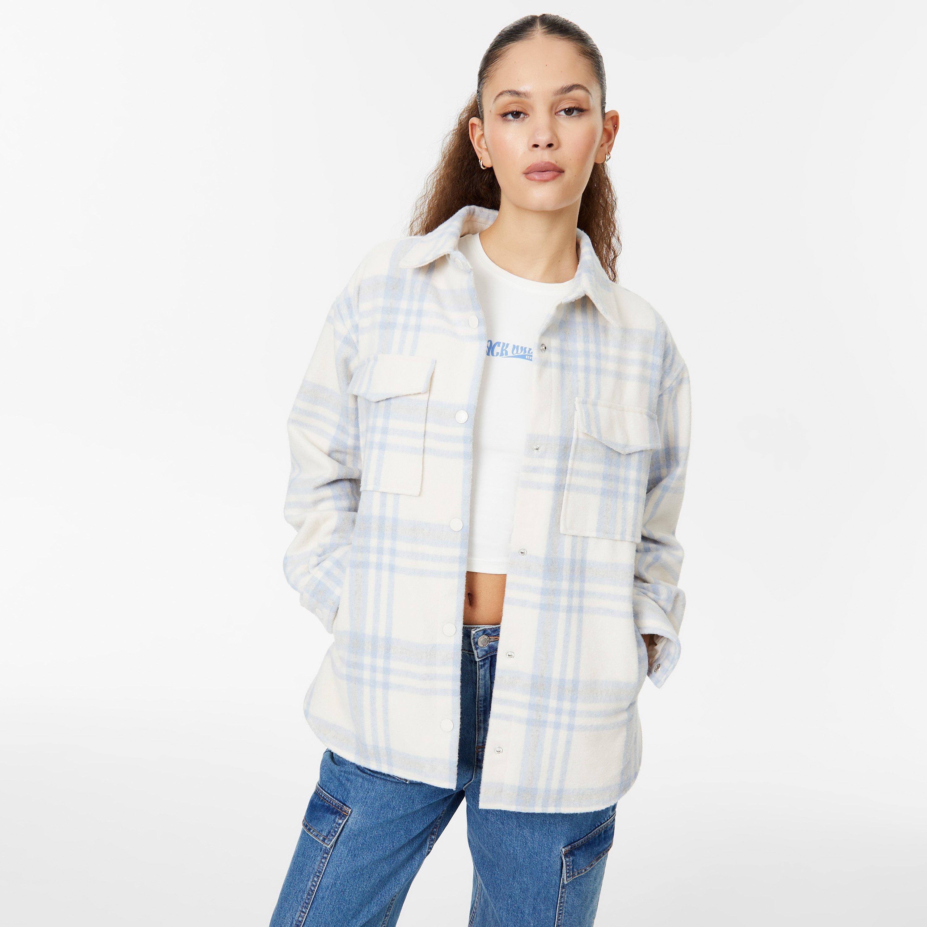 Check - Jack Wills - Women's Ouston Check Pattern Long Sleeve Overshirt - 1