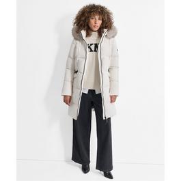 DKNY Long Fur Jacket