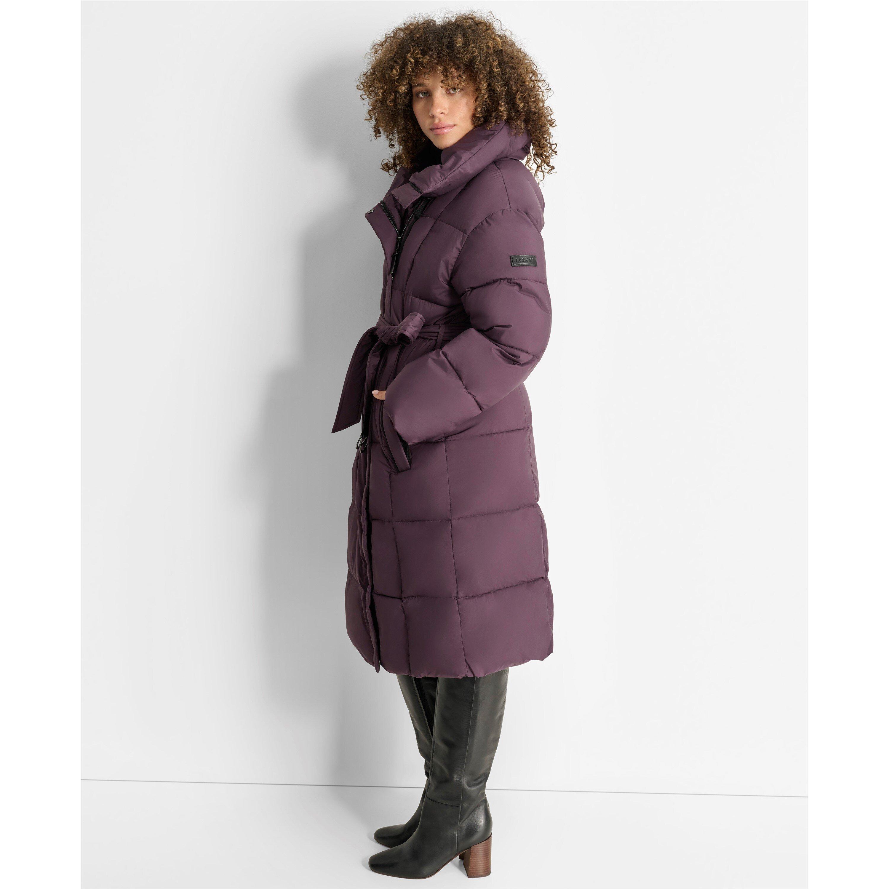 Muskat - DKNY - Women's Belted Long Puffer Jacket - 2