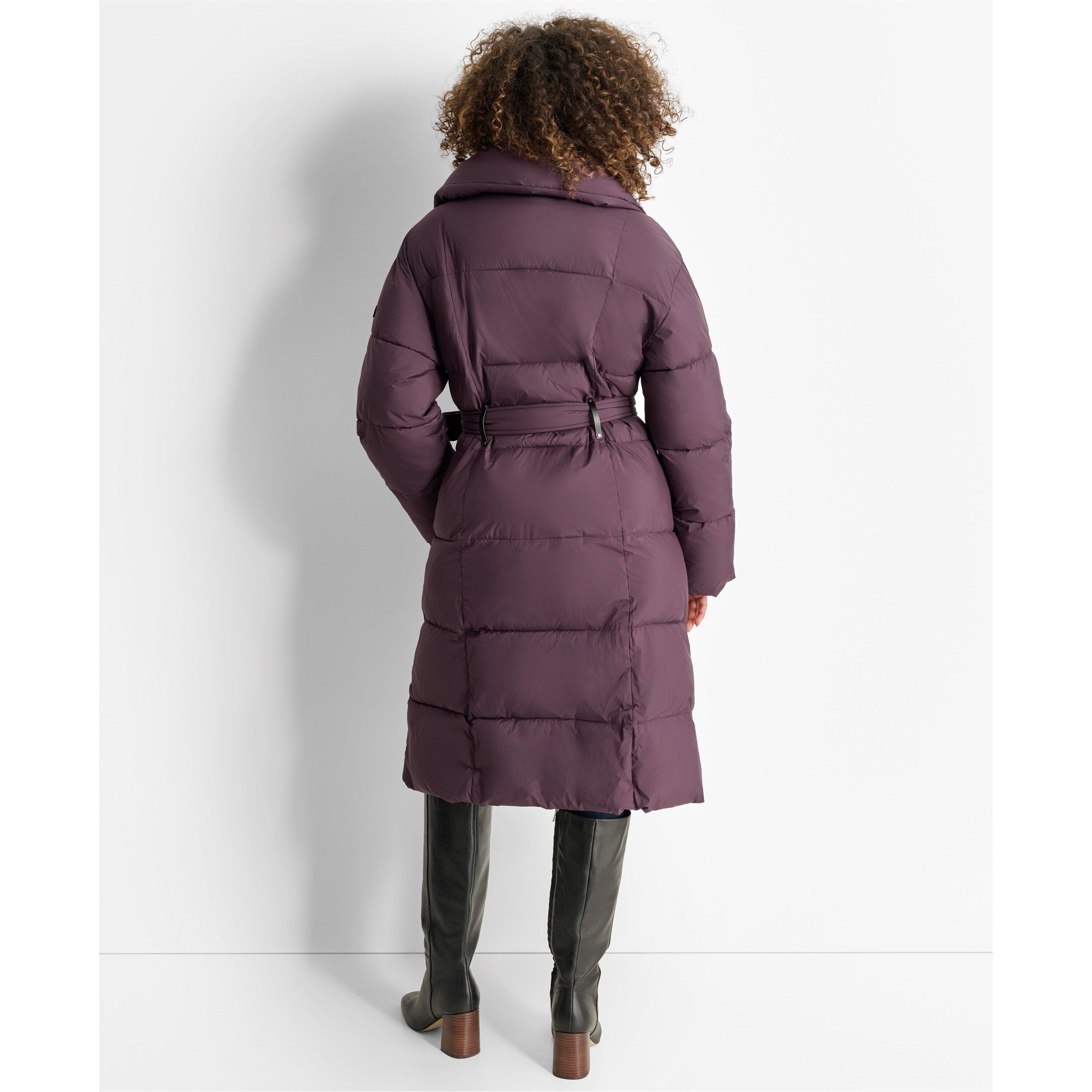 Muskat - DKNY - Women's Belted Long Puffer Jacket - 3