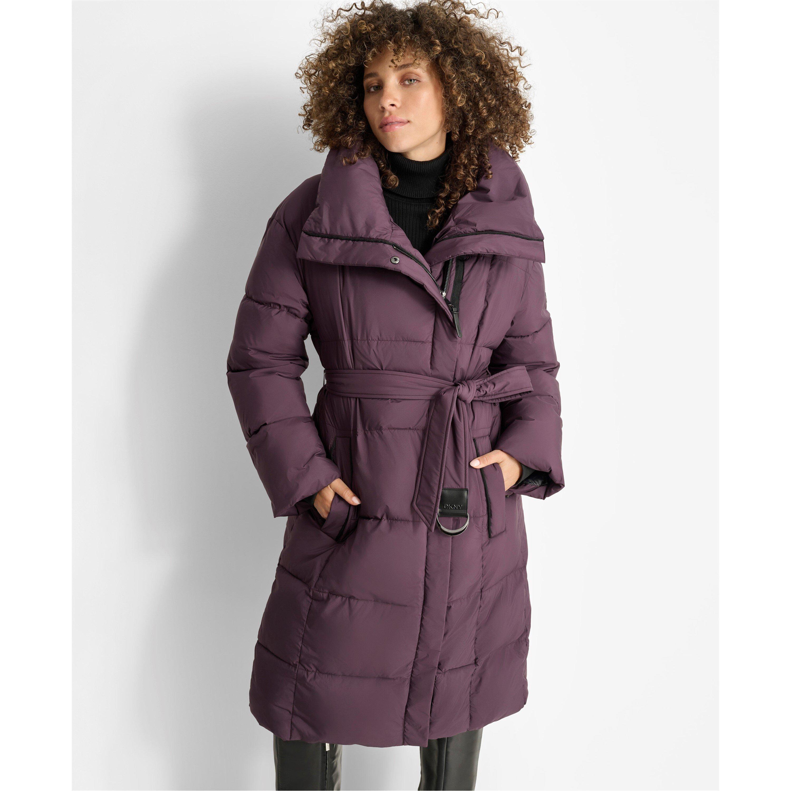 Muskat - DKNY - Women's Belted Long Puffer Jacket - 4