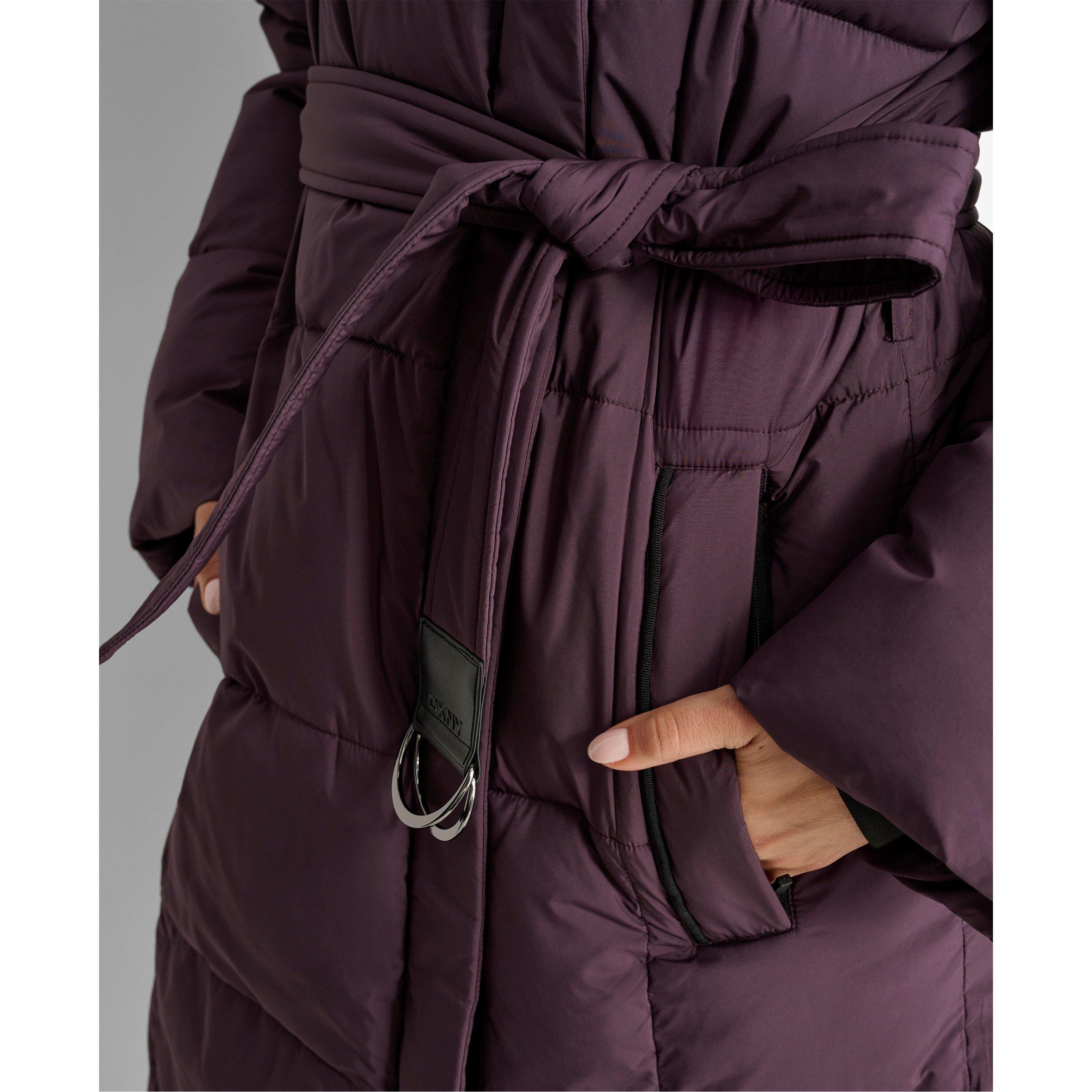 Muskat - DKNY - Women's Belted Long Puffer Jacket - 7