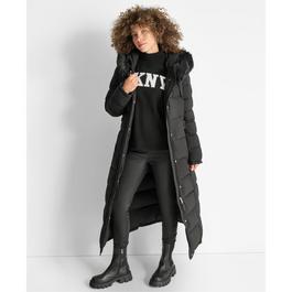 DKNY Long Fur Hood Jacket