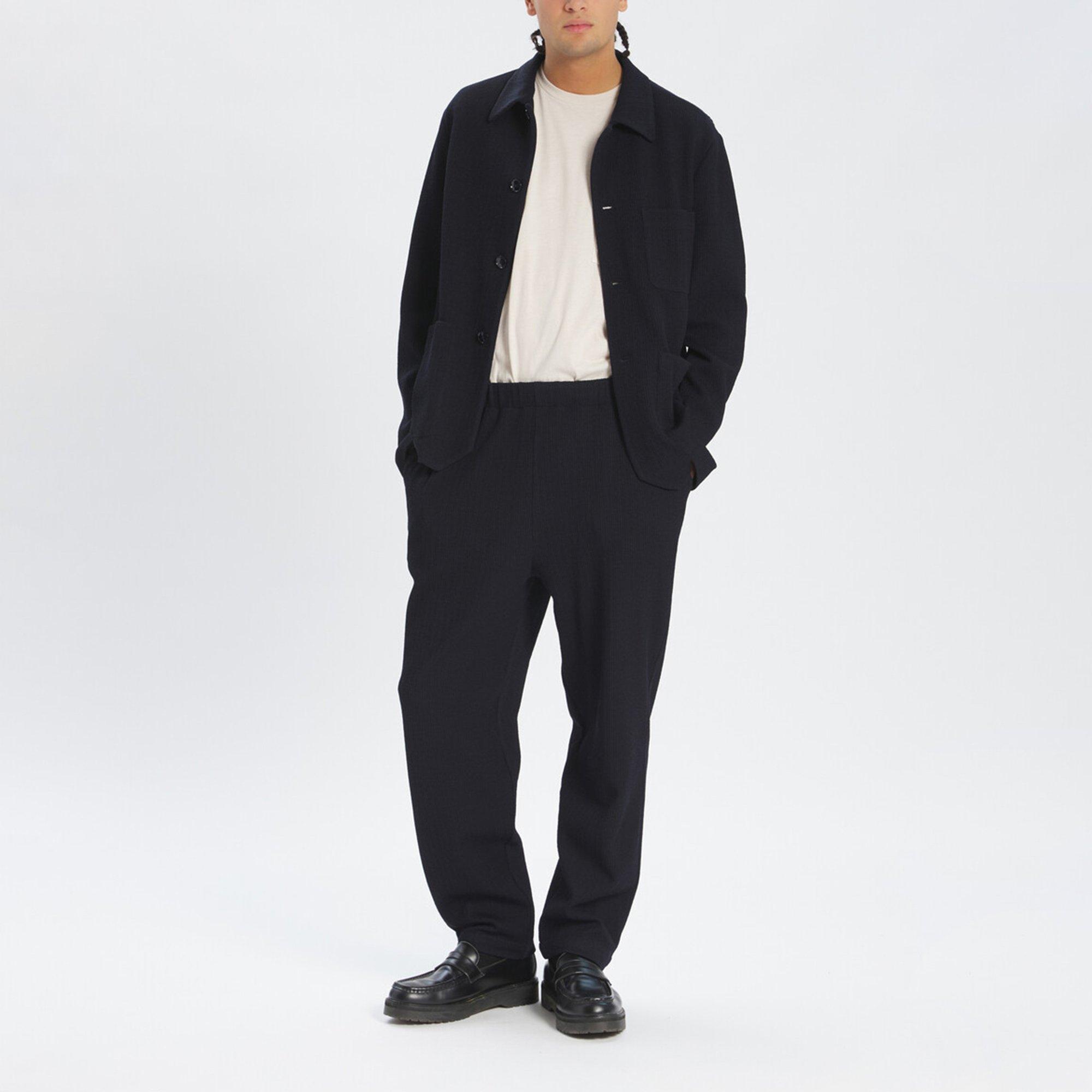 Navy 170 - Barena - Men's Visal Wool Long Sleeve Overshirt - 7