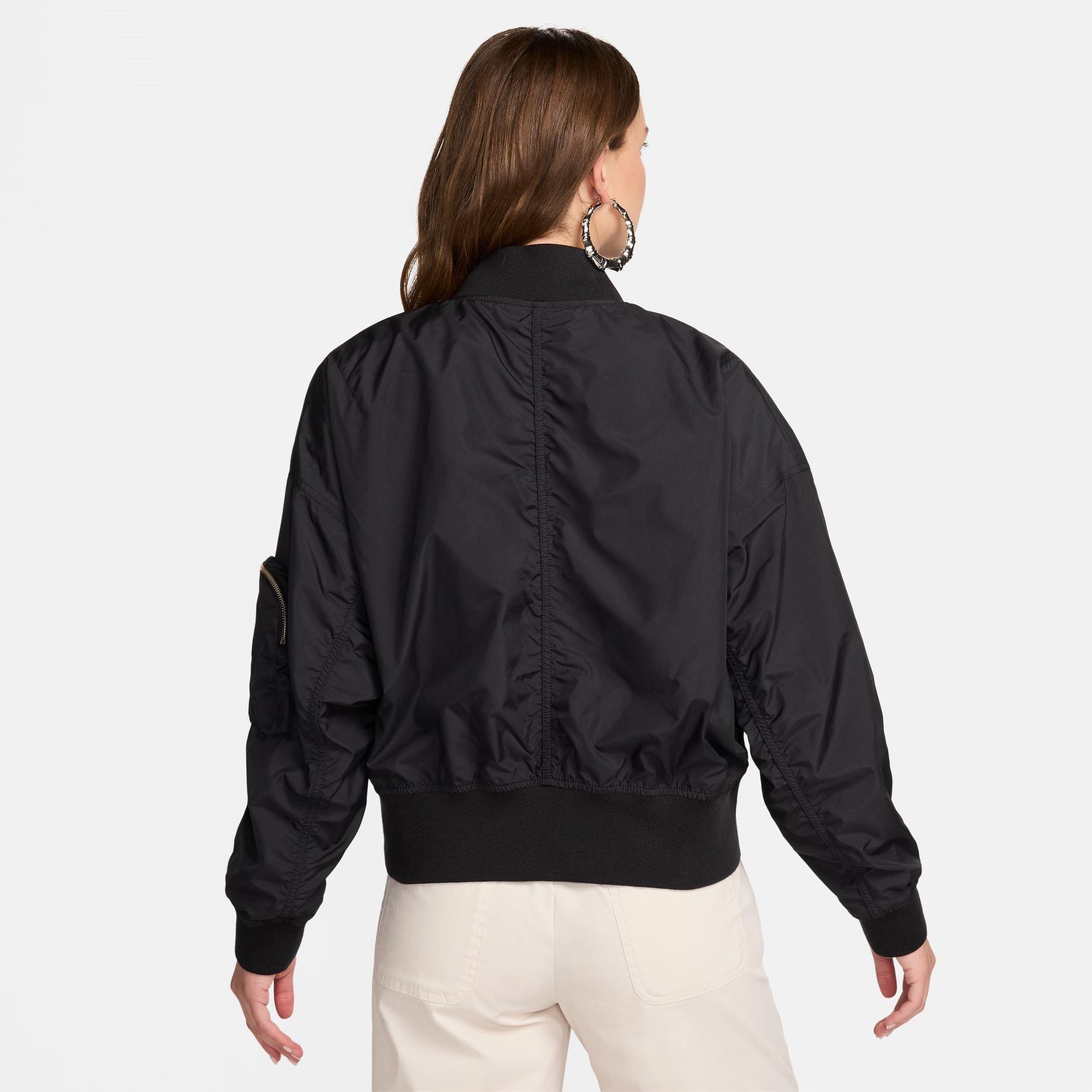 PRETO/BRANCO - Nike - Sportswear Essential Women's Oversized Bomber Jacket - 2