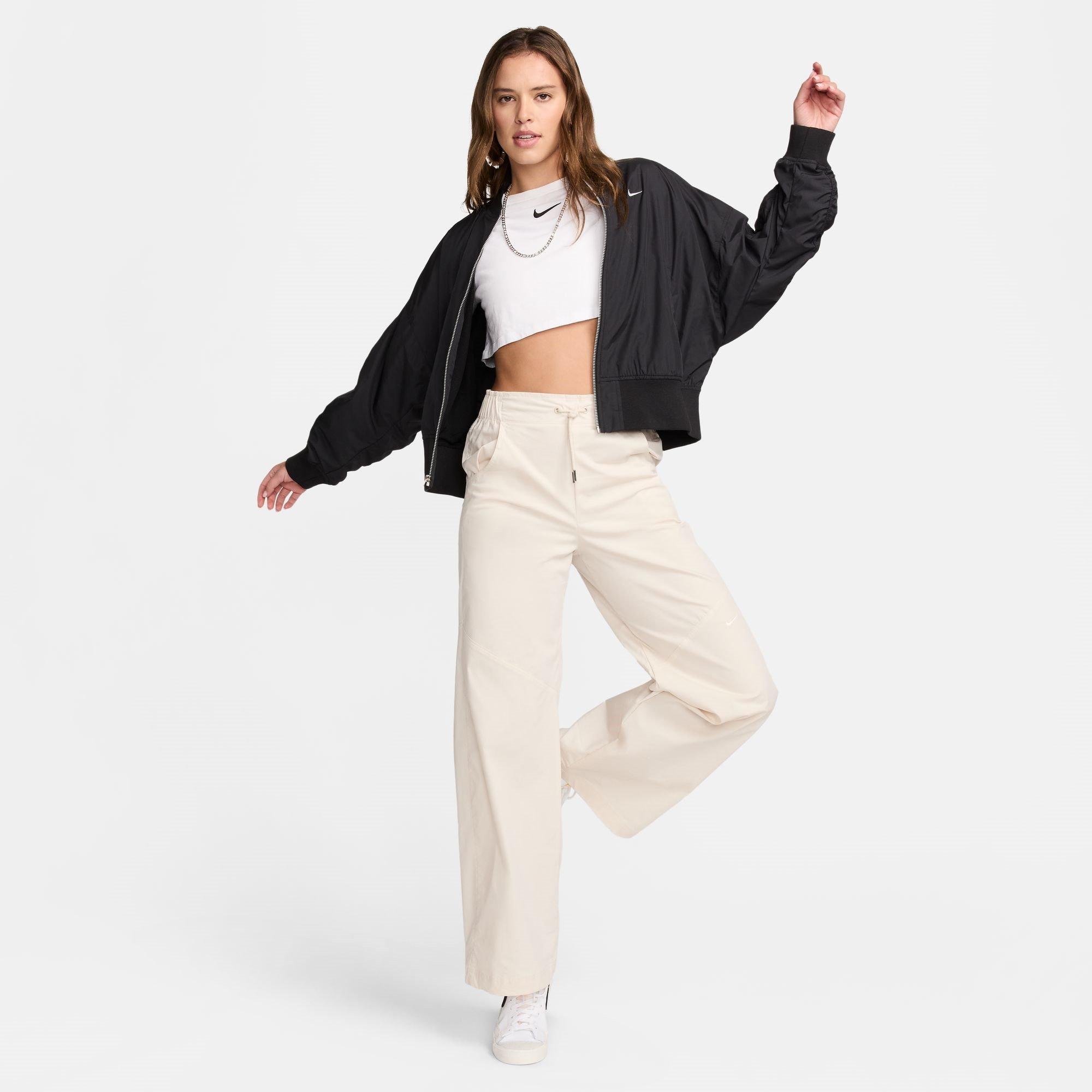PRETO/BRANCO - Nike - Sportswear Essential Women's Oversized Bomber Jacket - 7