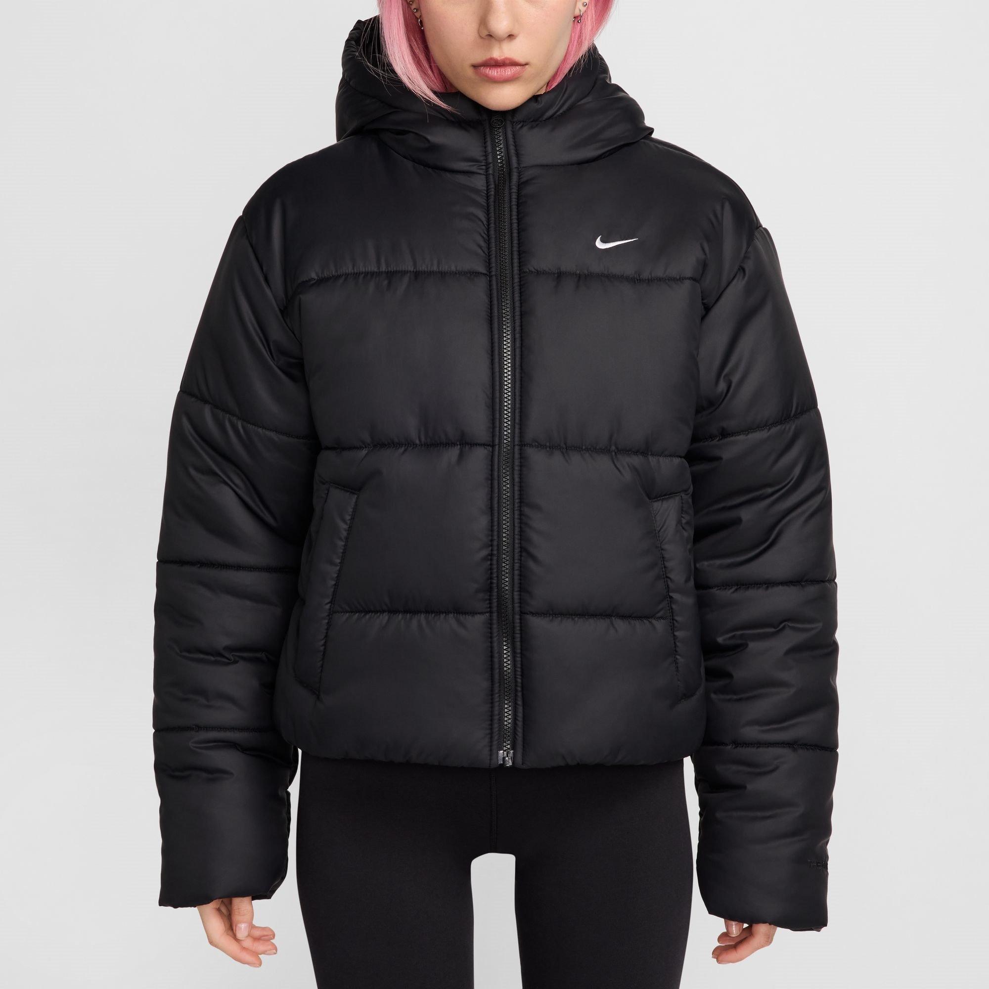 Black - Nike - Sportswear Classic Puffer Women'S Therma-Fit Loose Hooded Jacket Womens - 4