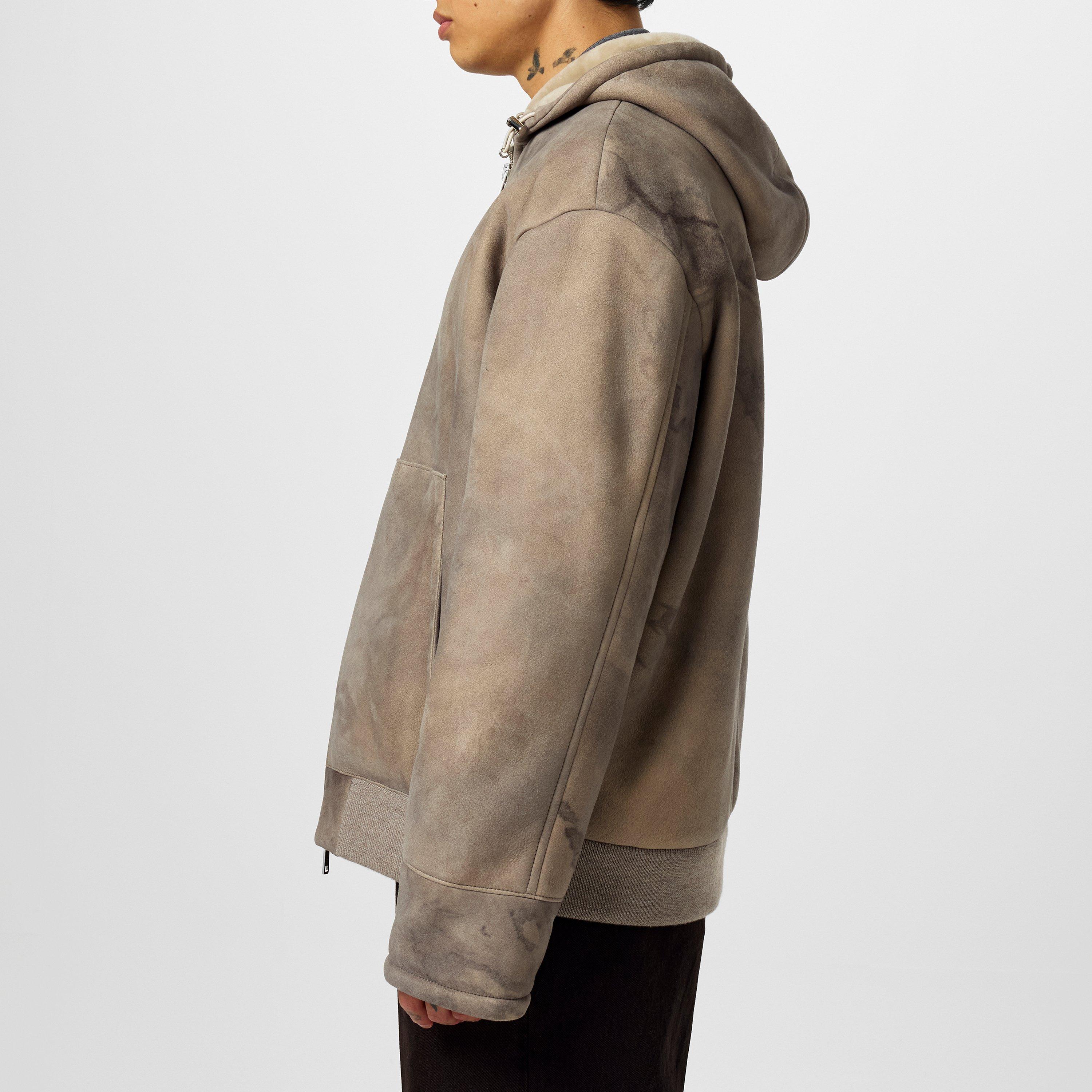 Pomice - Prada - Men's Caban Hooded Sheepskin Long Sleeve Leather Jacket - 5