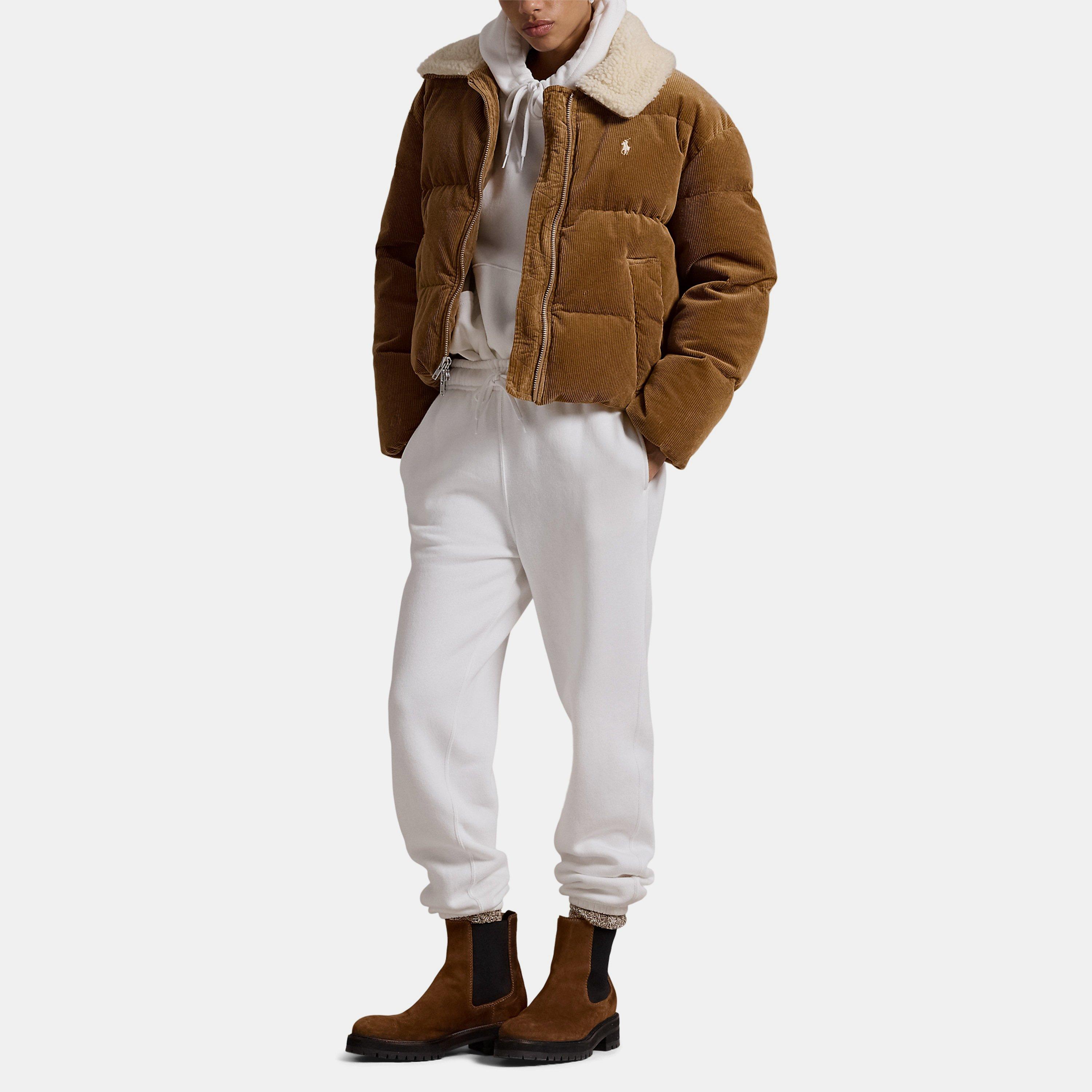 Camel - Polo Ralph Lauren - Women's Quilted Corduroy Down Long Sleeve Short Puffer Jacket - 3
