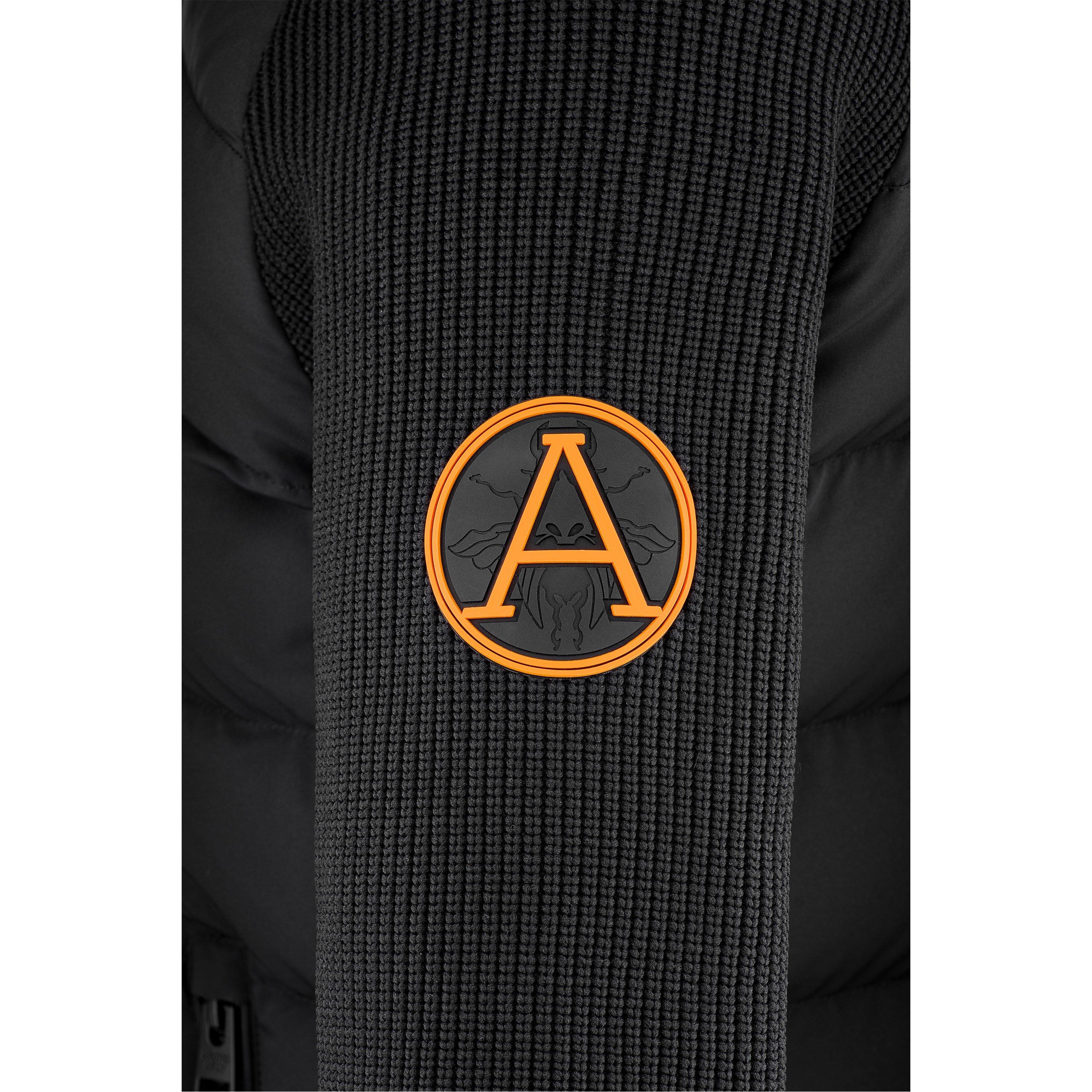 Negro - Arctic Army - Men's RDS-Certified Down Hooded Long Sleeve Hybrid Jacket - 4