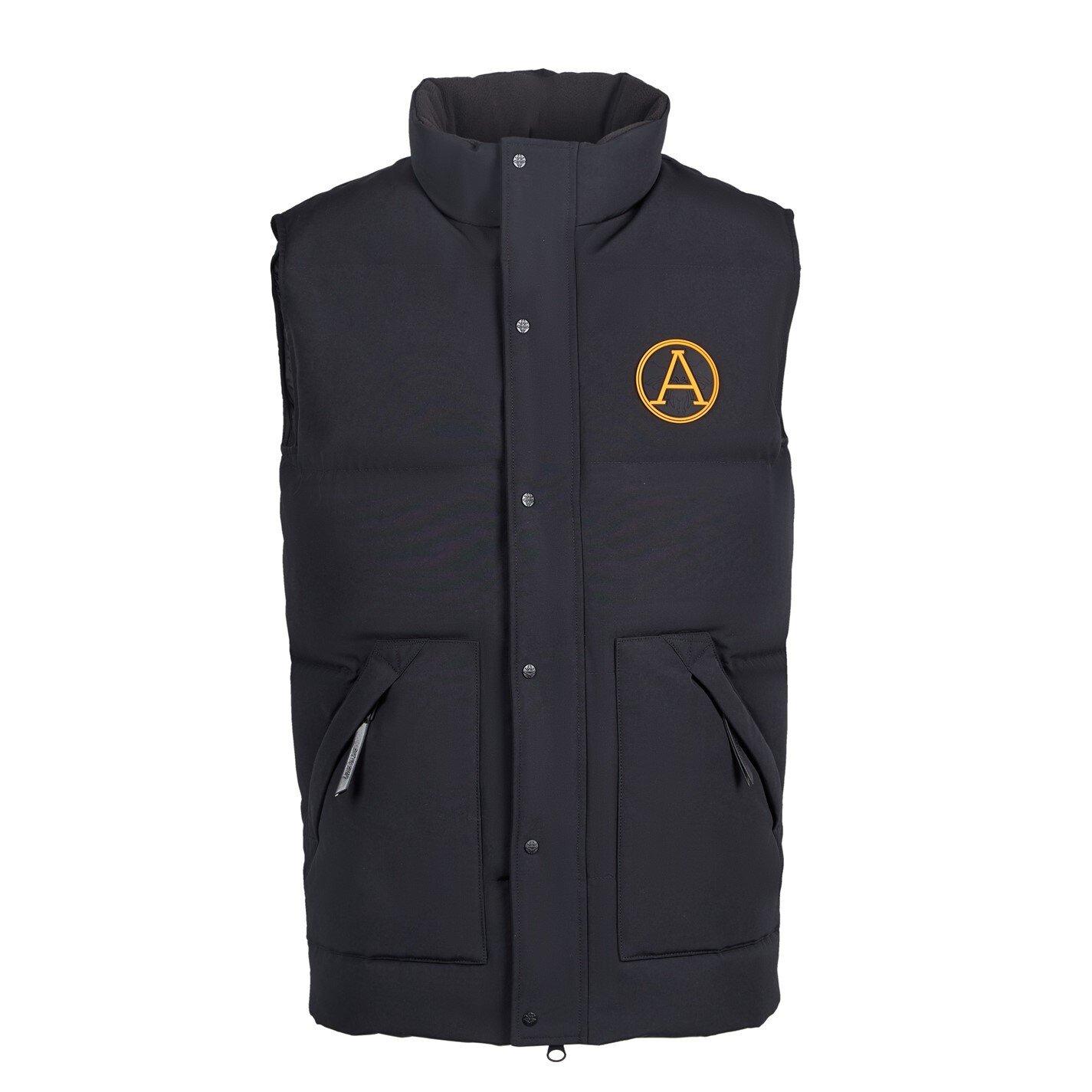Negro - Arctic Army - Men's Sleeveless Stand Collar Gilet - 1