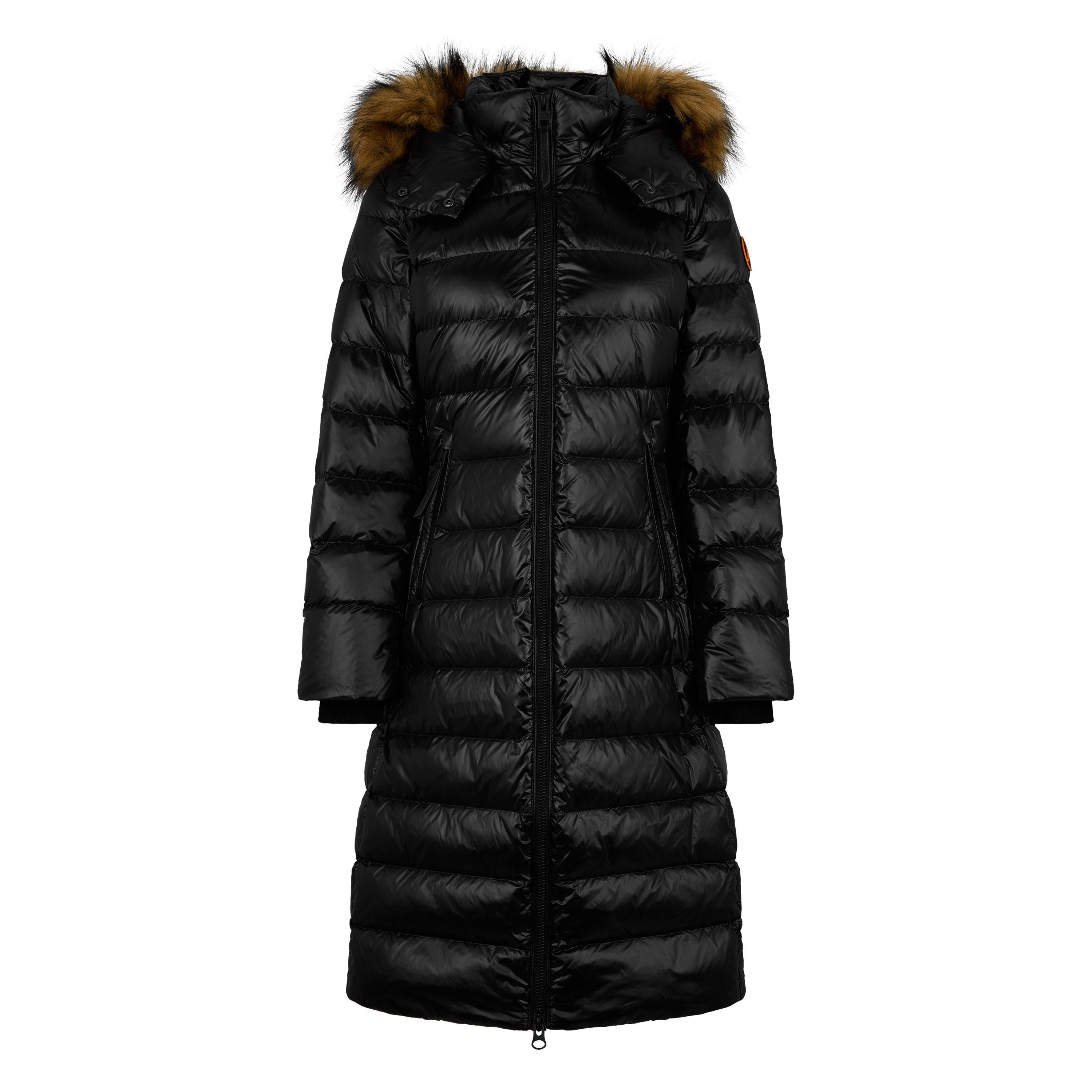 Black - Arctic Army - Women's Long Puffer Coat - 1