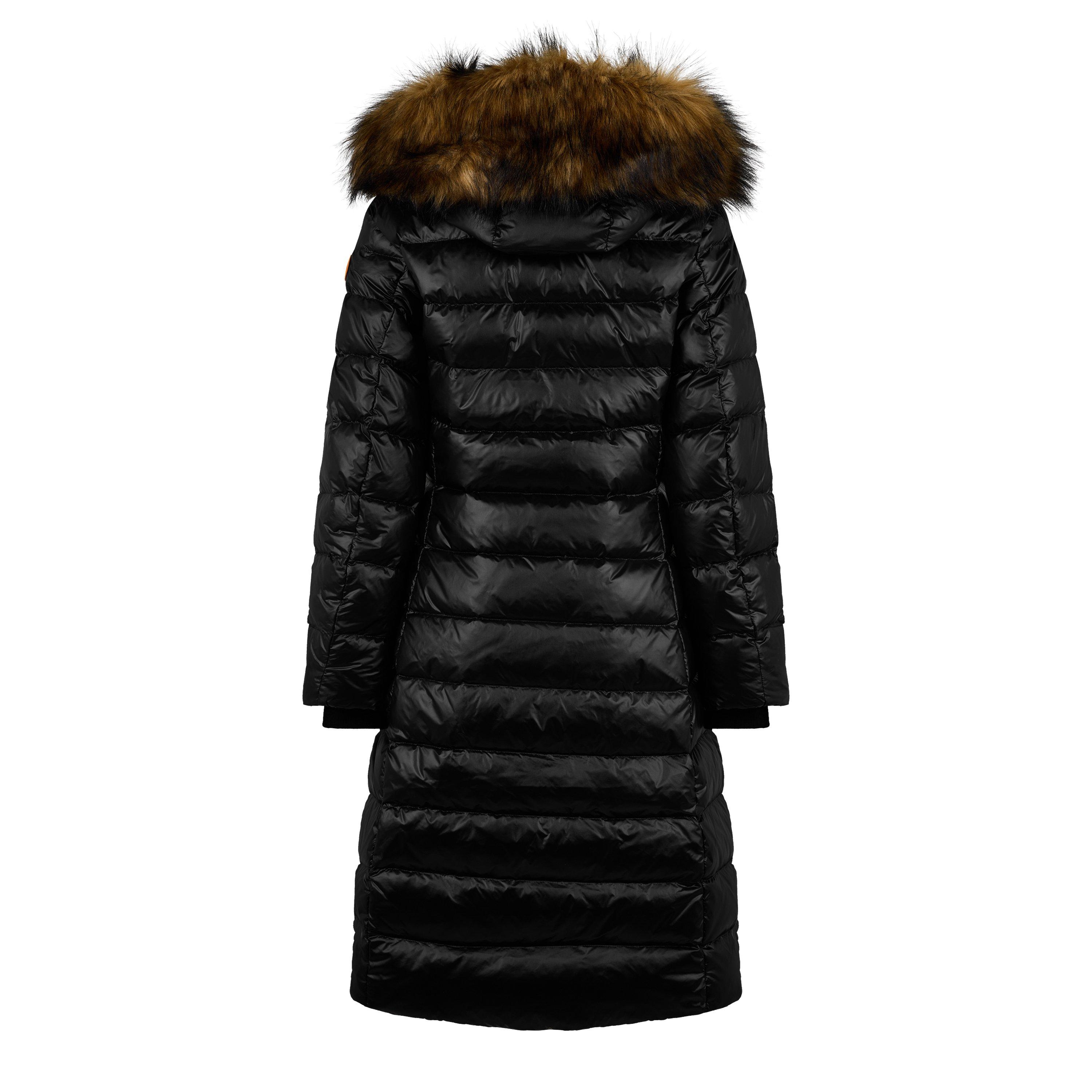 Black - Arctic Army - Women's Long Puffer Coat - 3