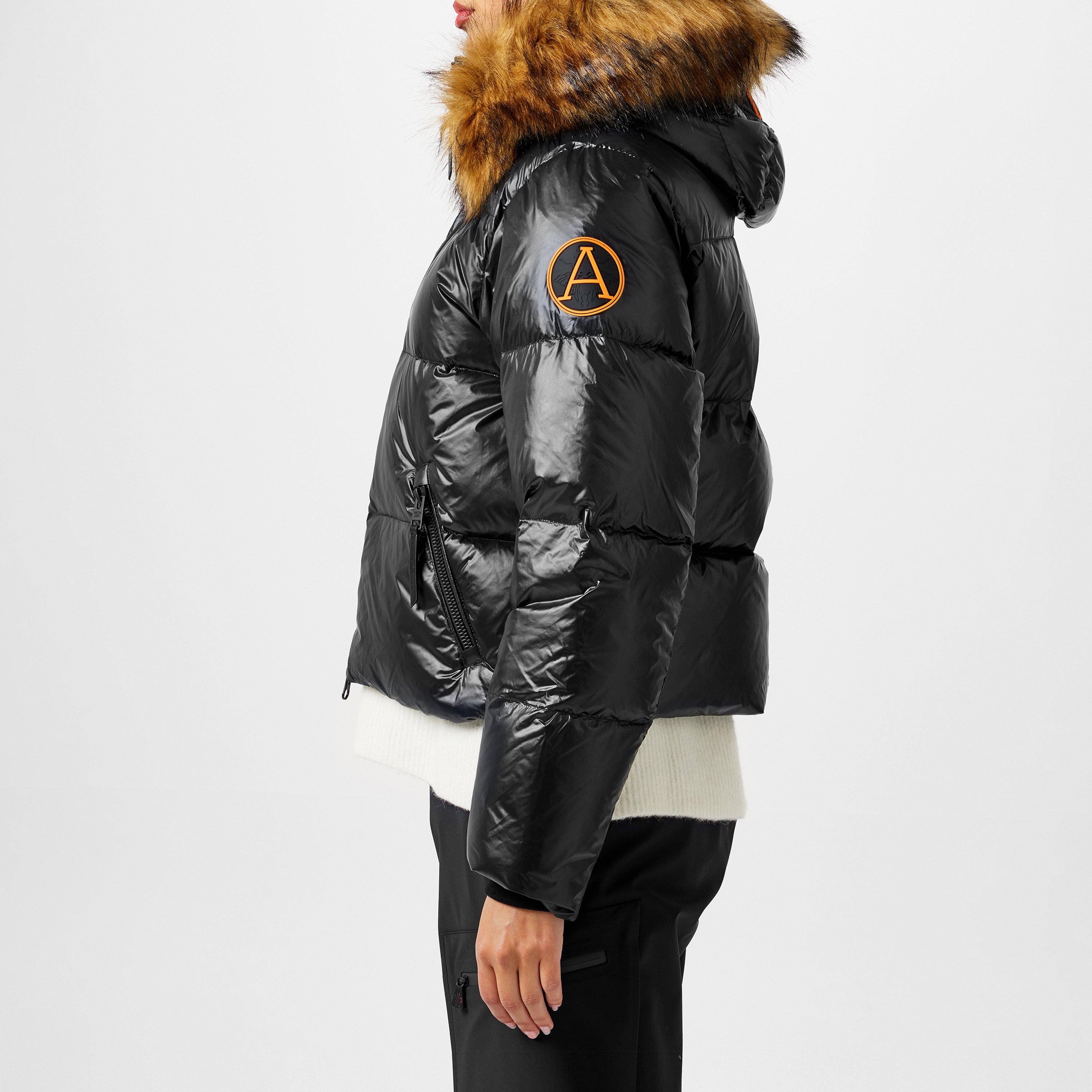 Sort - Arctic Army - Women's Cropped Puffer Lightweight Detachable Hood Short Puffer Jacket - 2