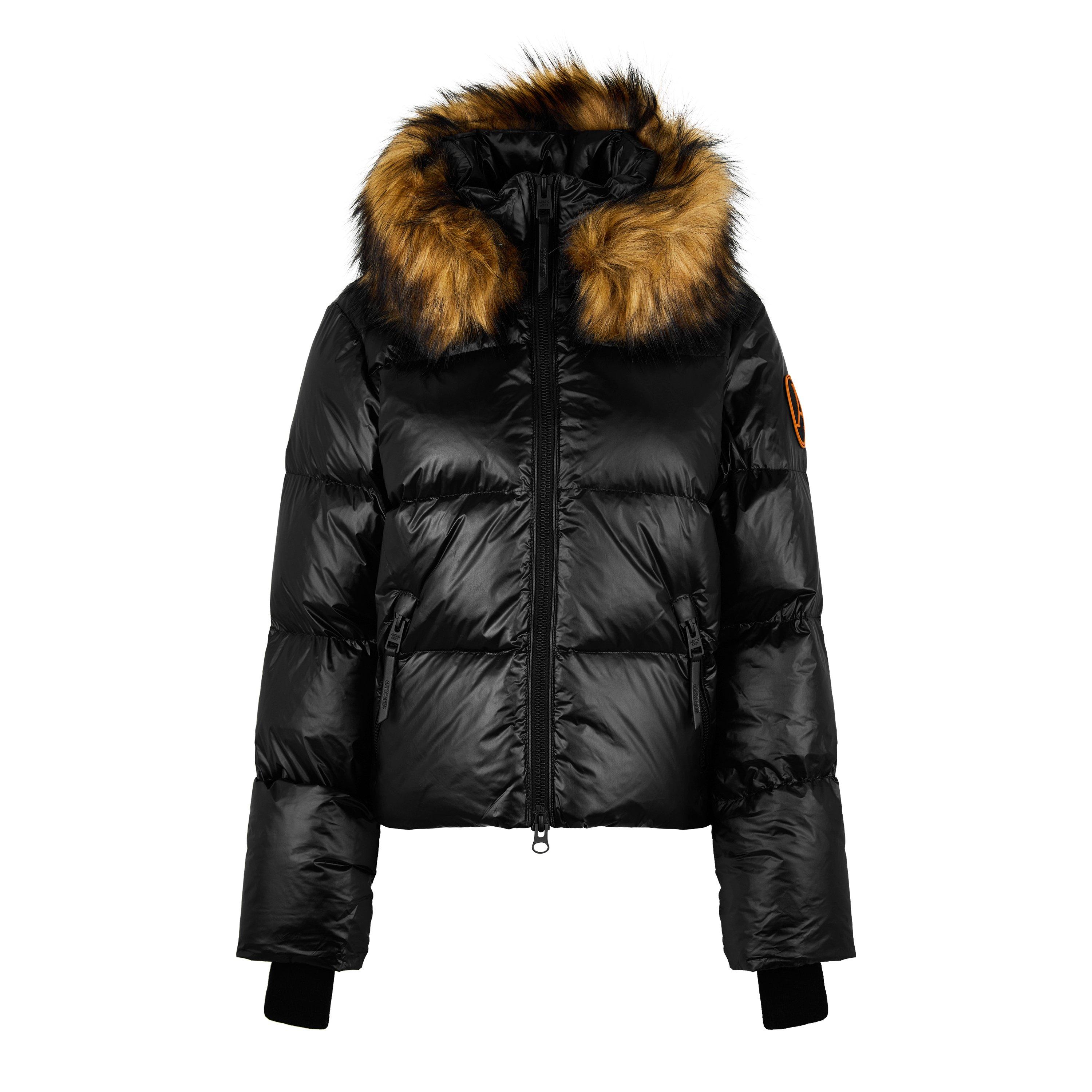 Sort - Arctic Army - Women's Cropped Puffer Lightweight Detachable Hood Short Puffer Jacket - 5