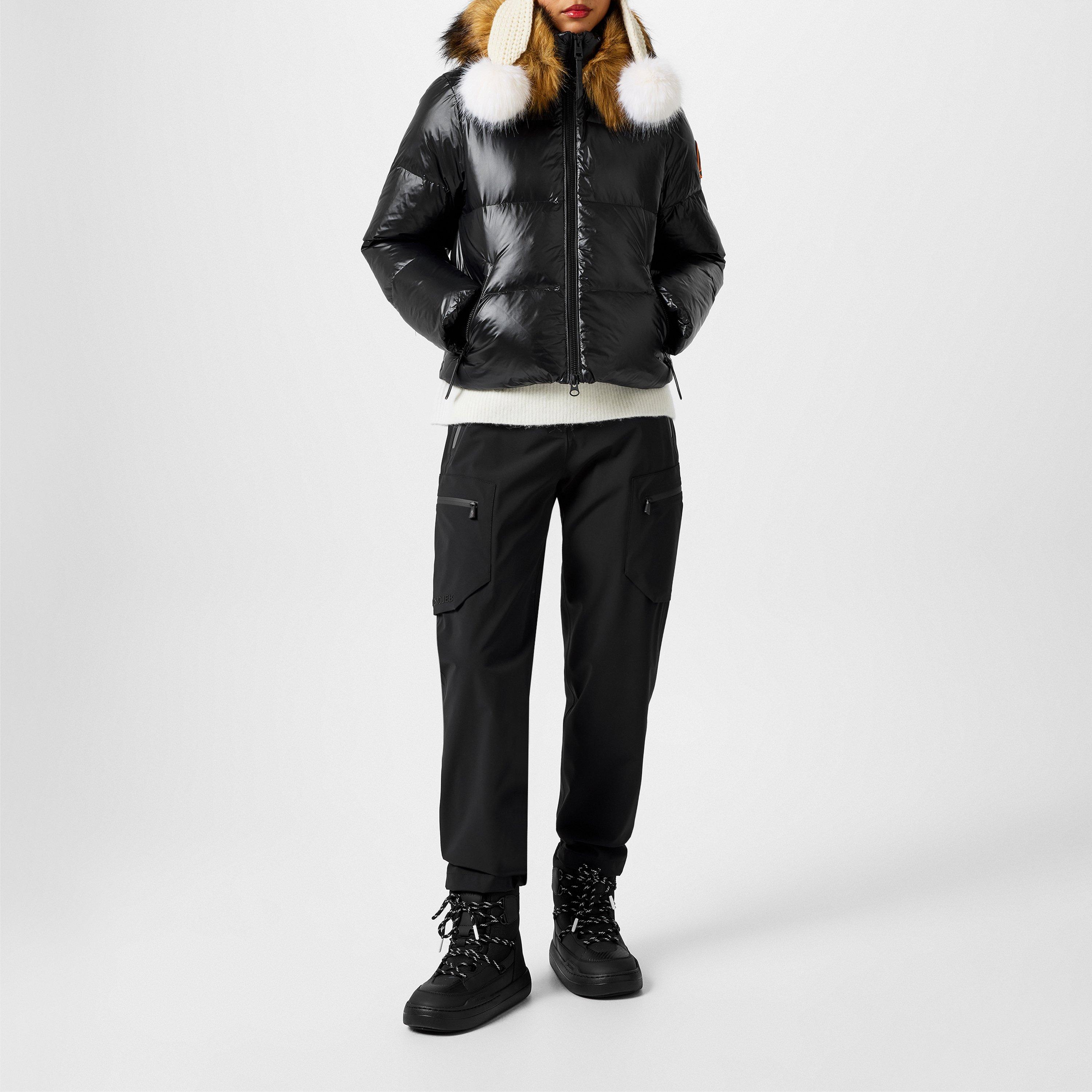 Sort - Arctic Army - Women's Cropped Puffer Lightweight Detachable Hood Short Puffer Jacket - 4