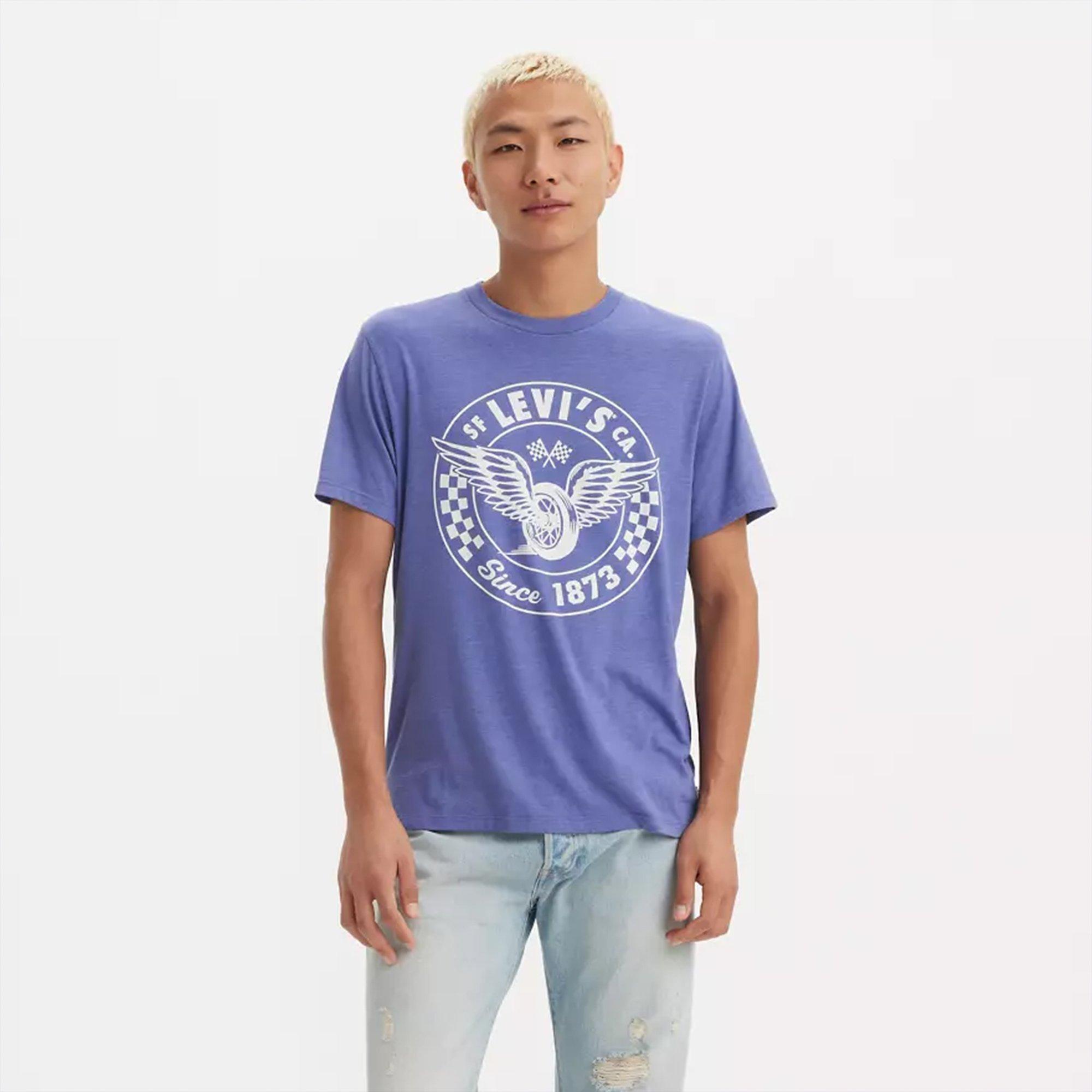 Blue - Levis - Classic Mens Graphic T-Shirt - 3