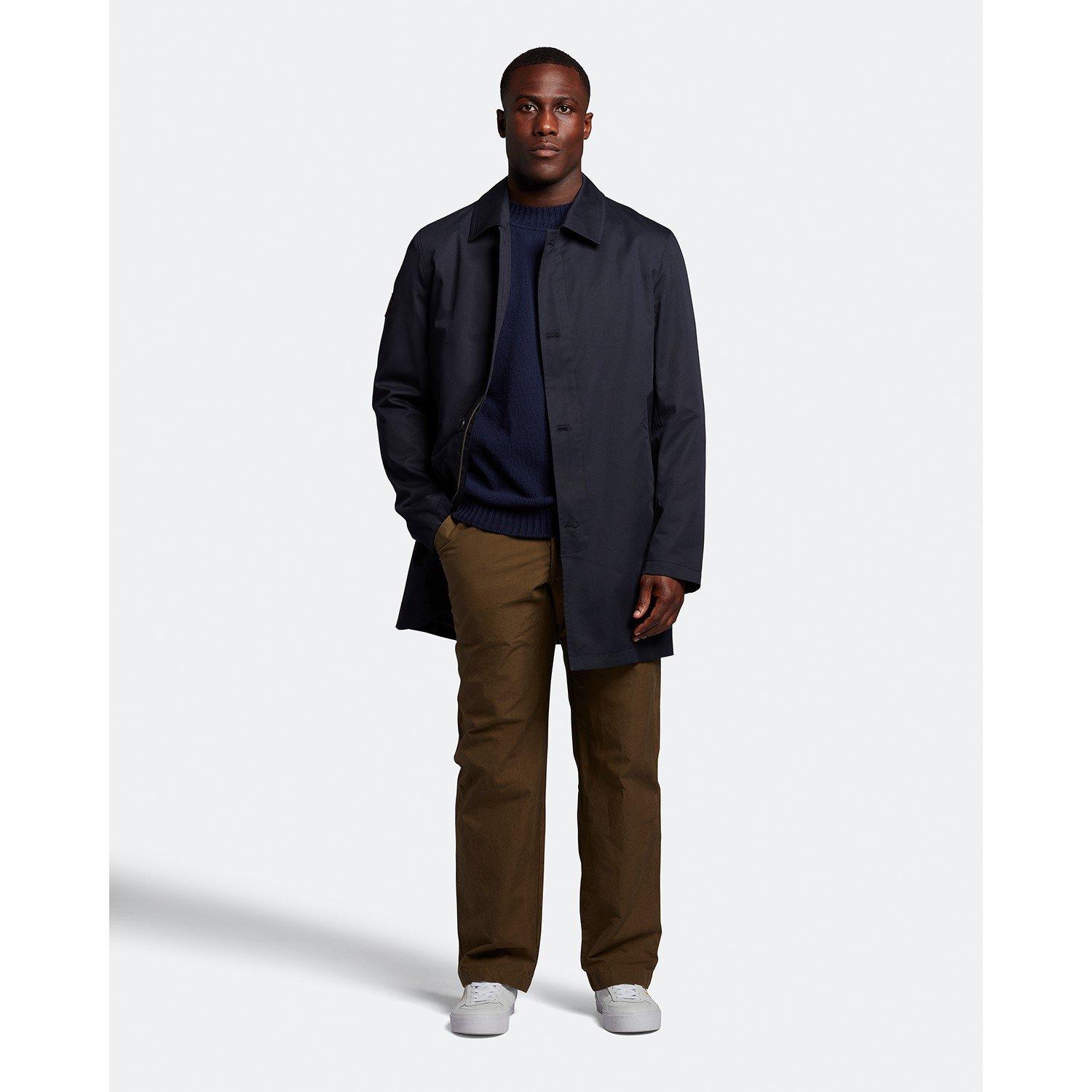 Dark Navy - Lyle and Scott - Mid-Length Car Coat - 4