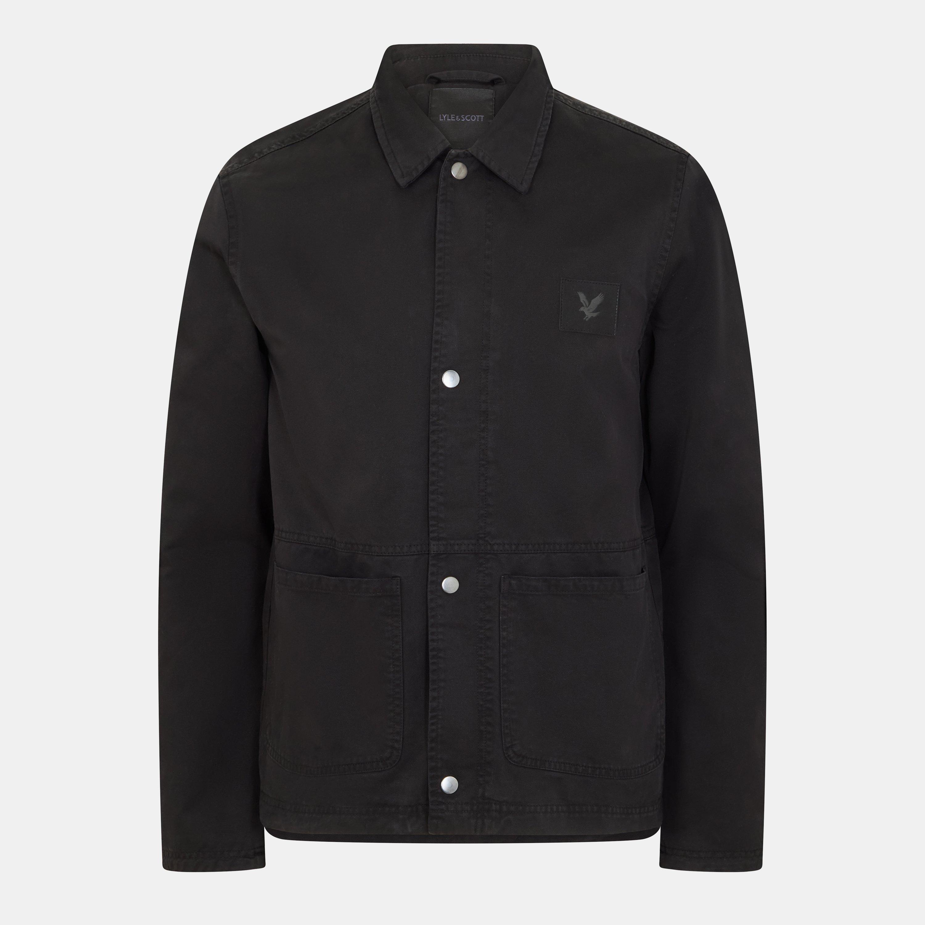 Jet Black - Lyle and Scott - Men's Panelled Long Sleeve Parka - 1