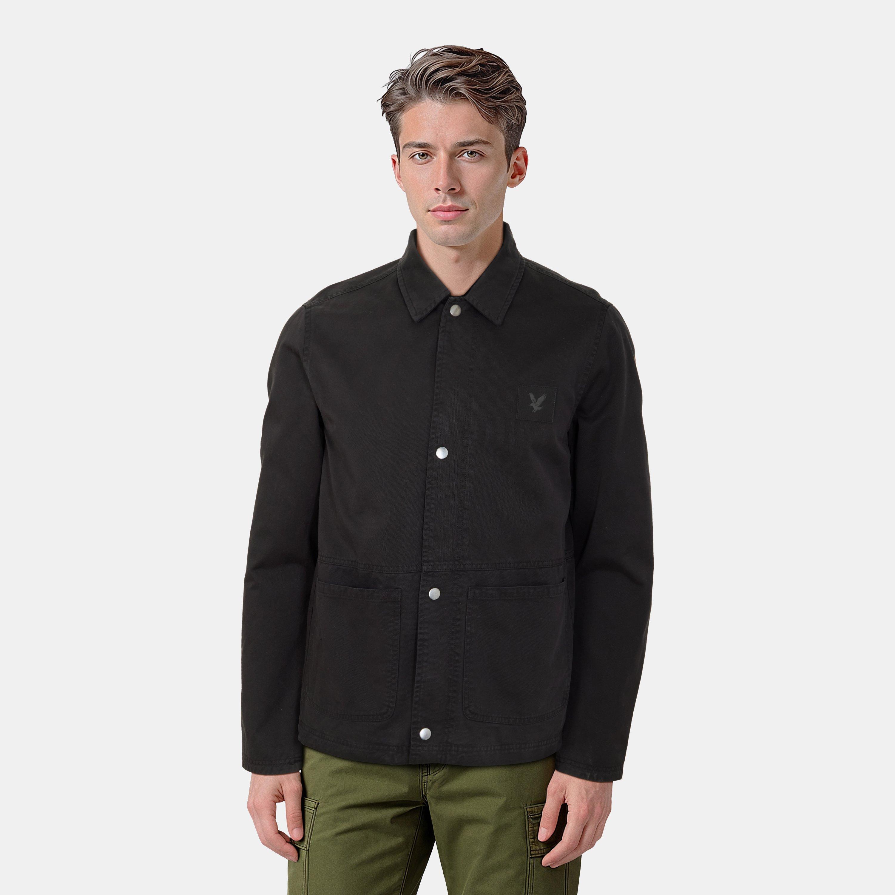 Jet Black - Lyle and Scott - Men's Panelled Long Sleeve Parka - 3