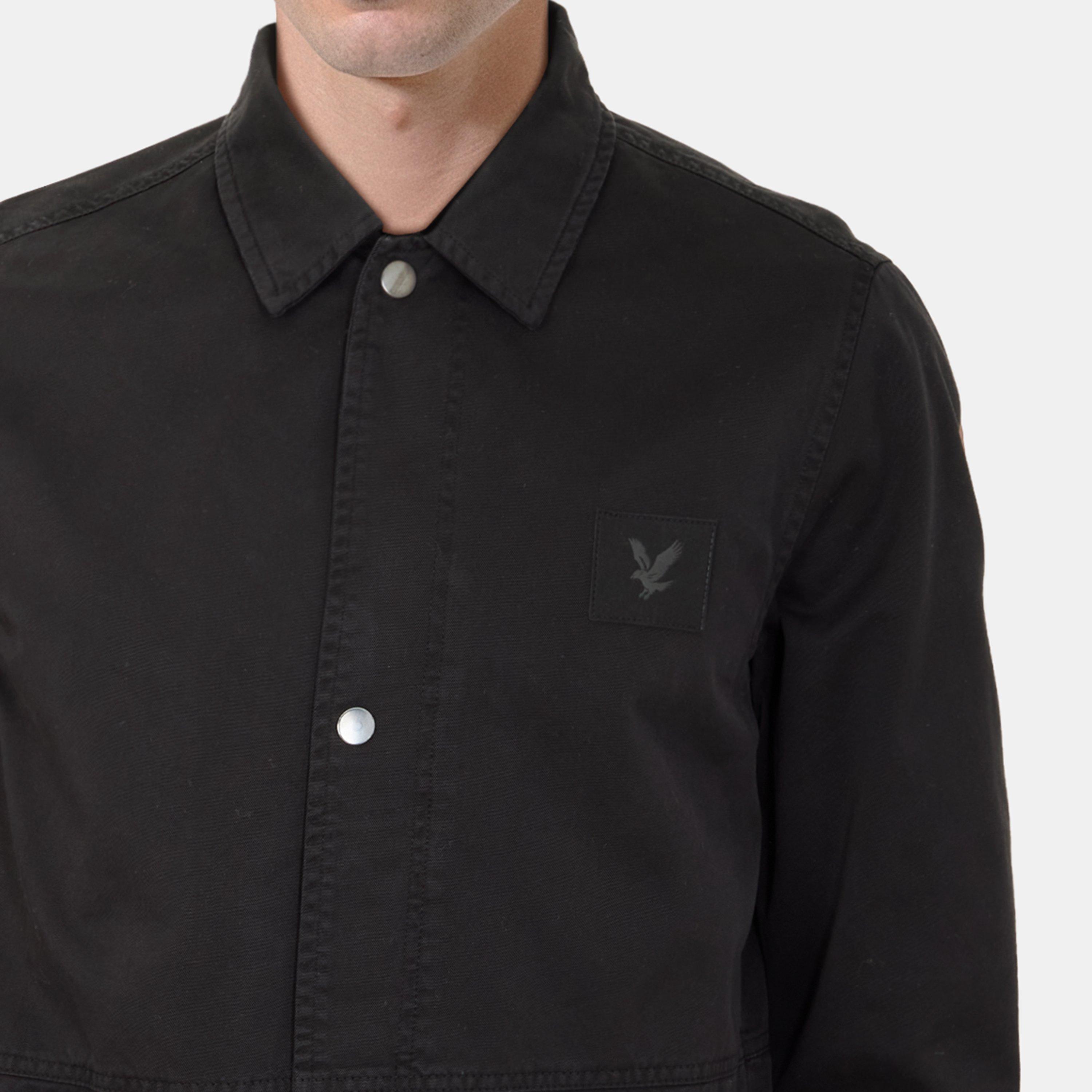 Jet Black - Lyle and Scott - Men's Panelled Long Sleeve Parka - 5
