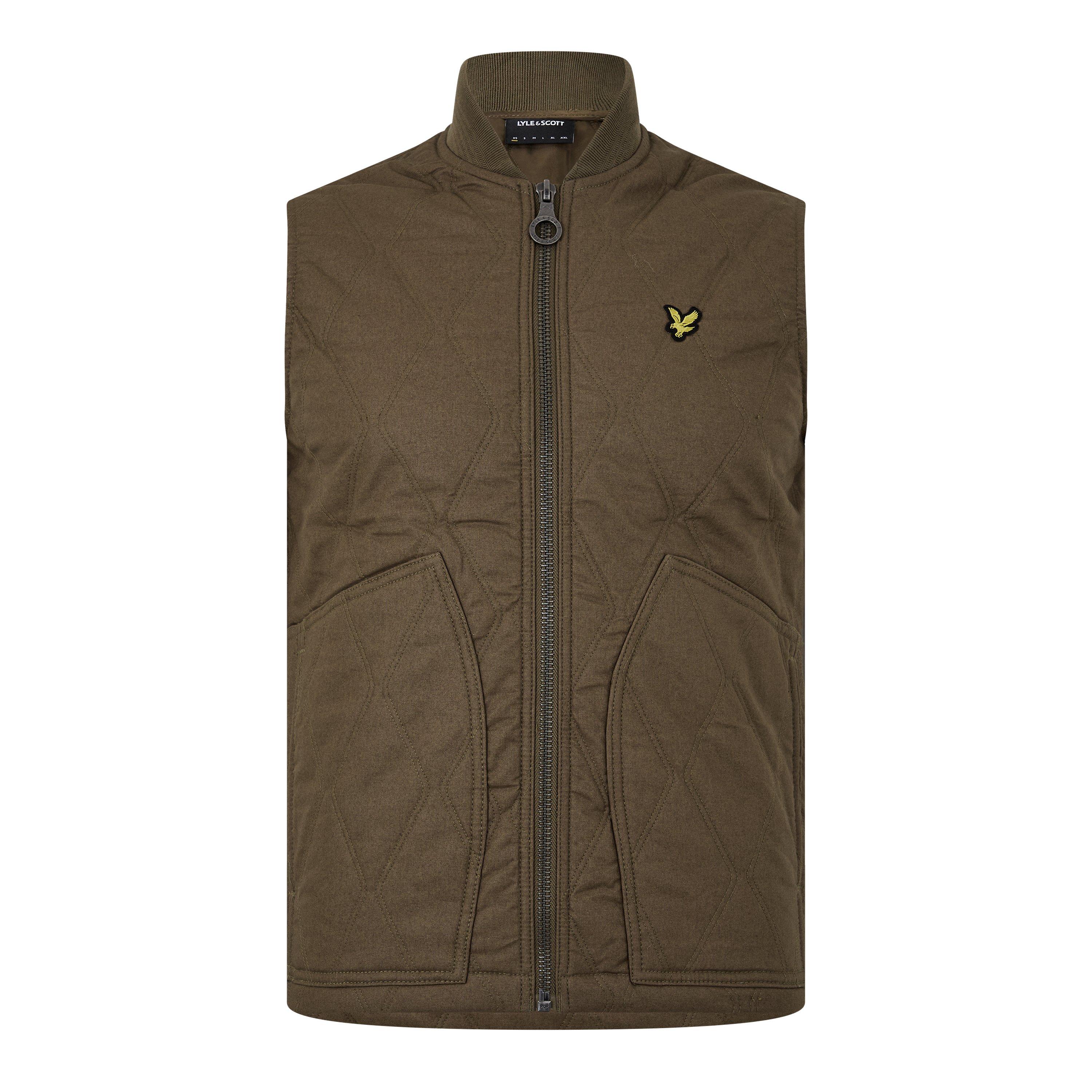 Linden Khaki - Lyle and Scott - Men's Lightweight Quilted Gilet - 1