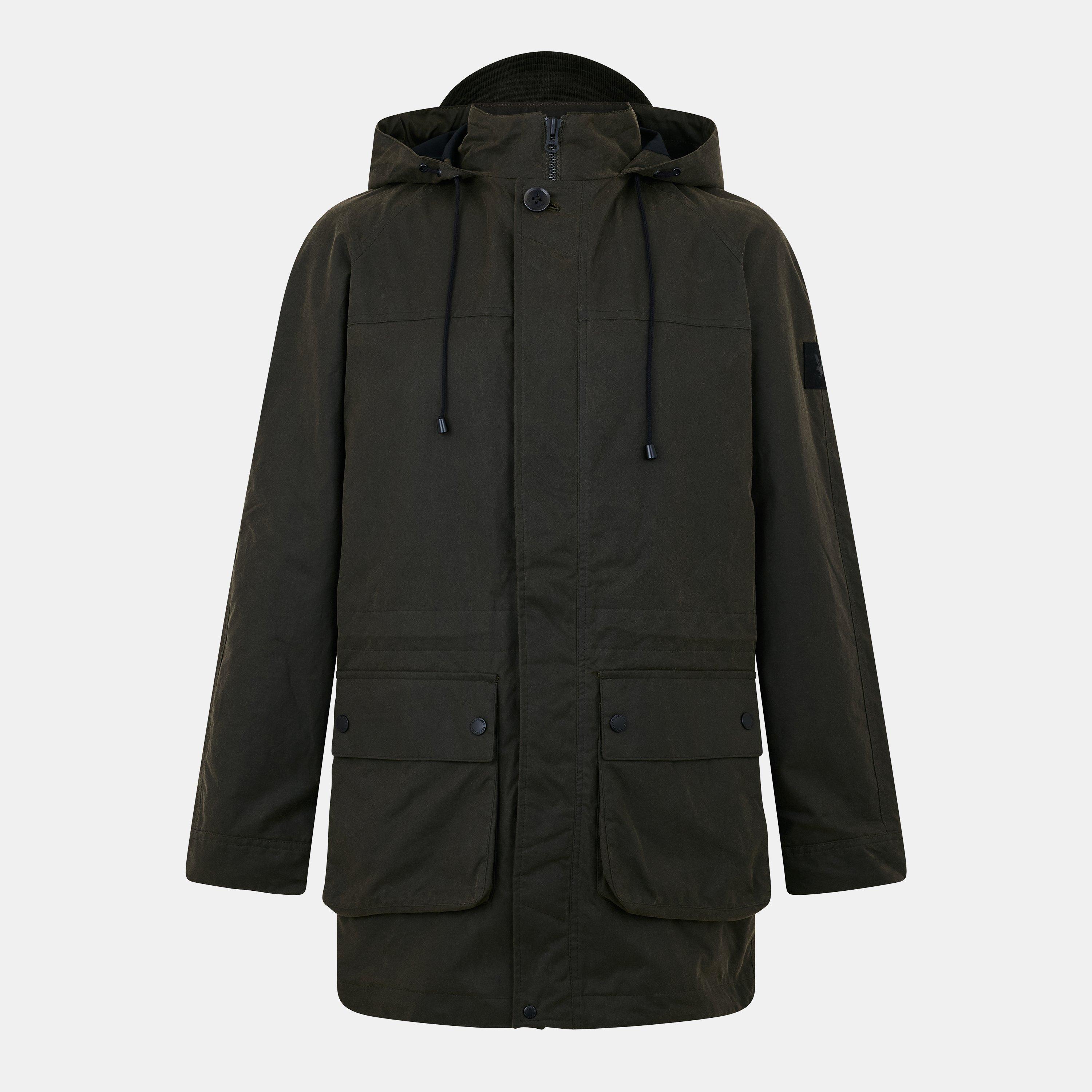 Olive Drab - Lyle and Scott - Men's Lyle & Scott Long Sleeve Zip Wax Jacket - 1