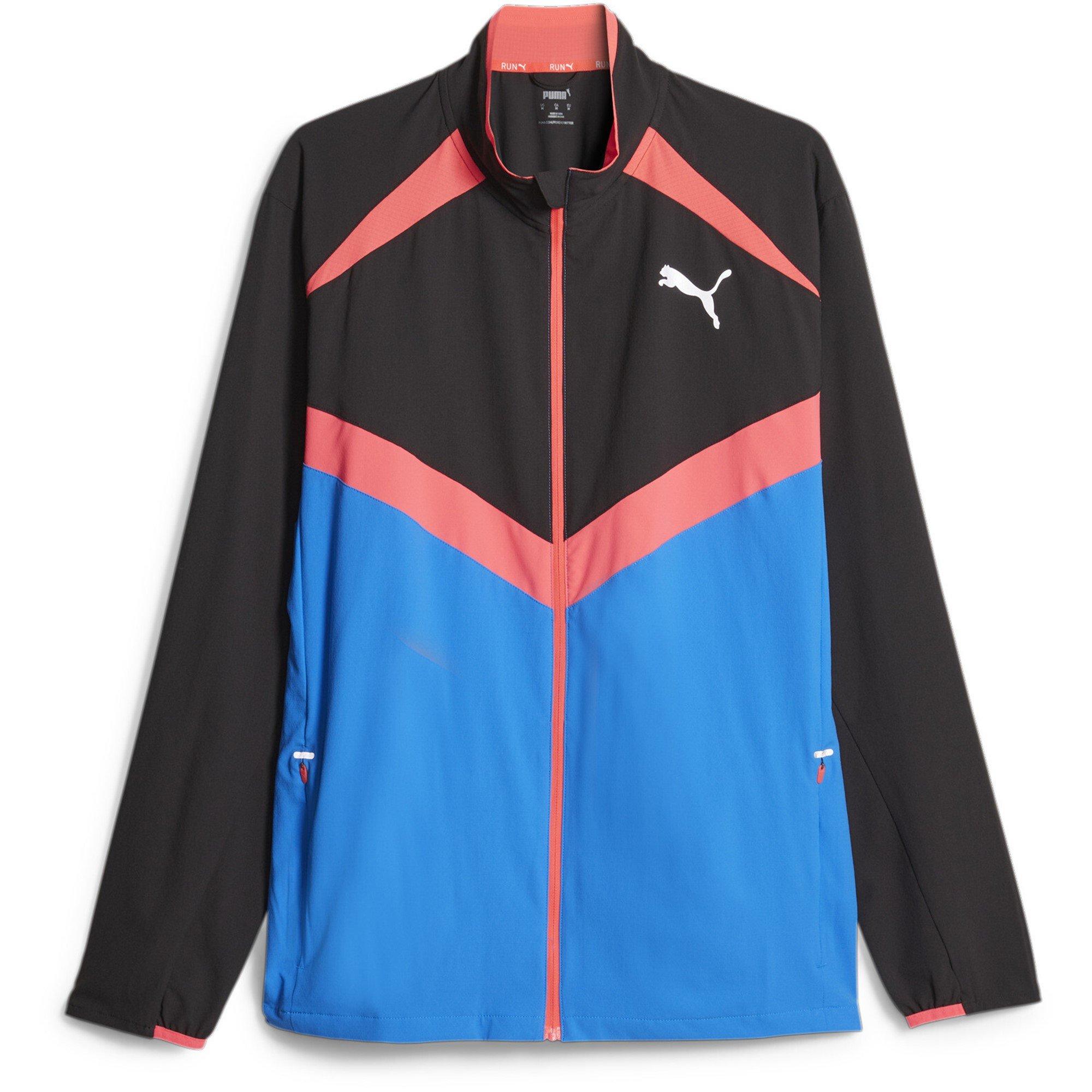 Black/Blue - Puma - Men's Run Ultraweave Performance Training Jacket - 1