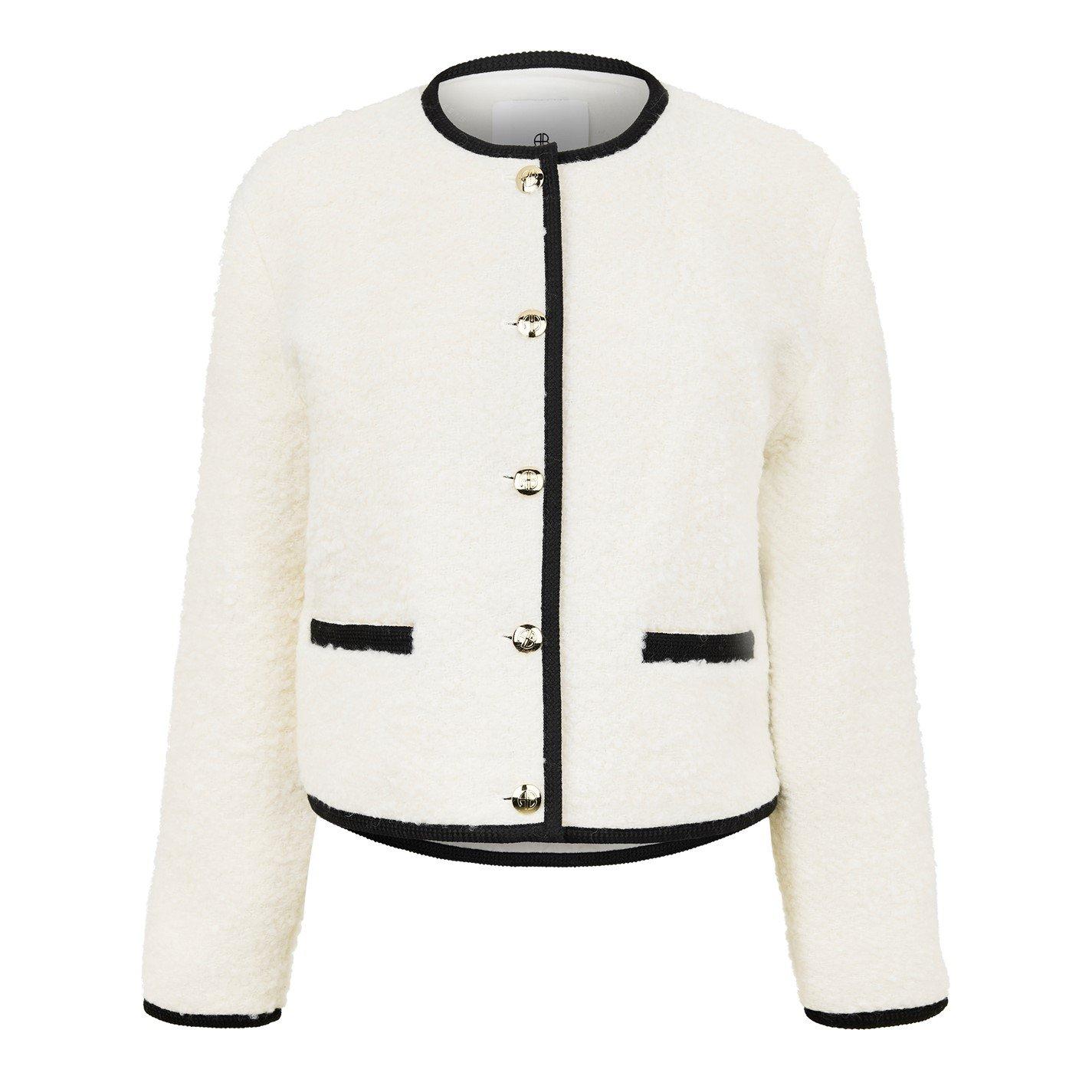 Ivory - Anine Bing - Womens Logan Wool Long Sleeve Blazer - 1