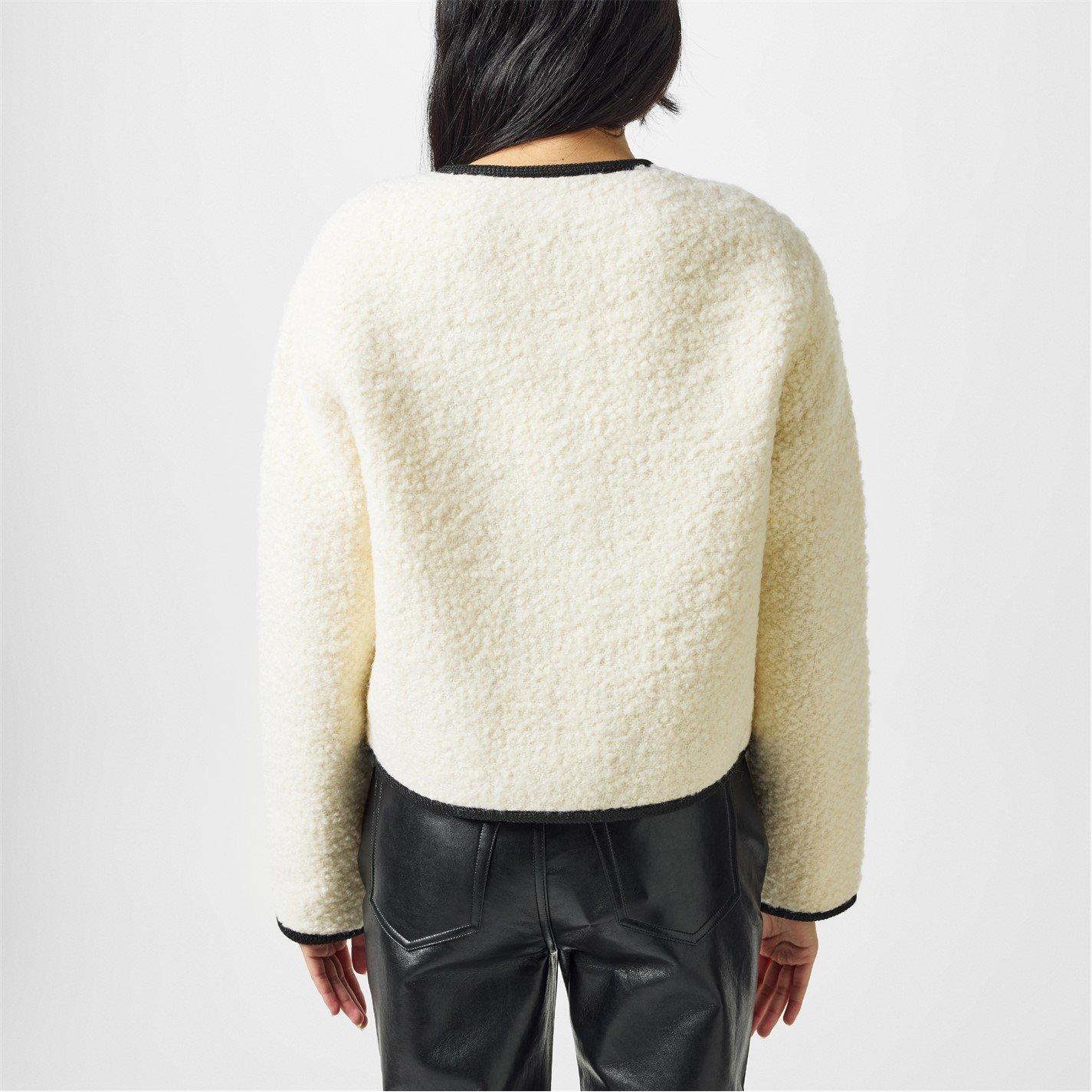 Ivory - Anine Bing - Womens Logan Wool Long Sleeve Blazer - 5