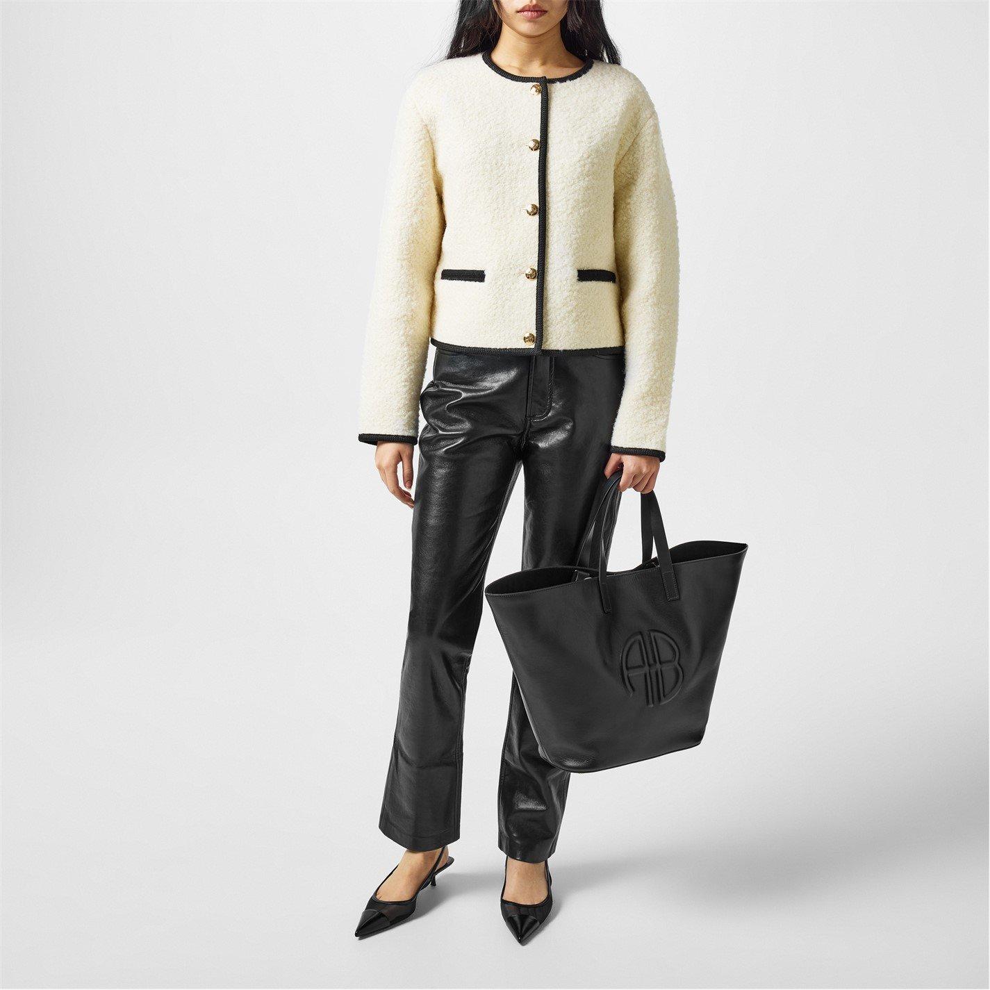 Ivory - Anine Bing - Womens Logan Wool Long Sleeve Blazer - 6