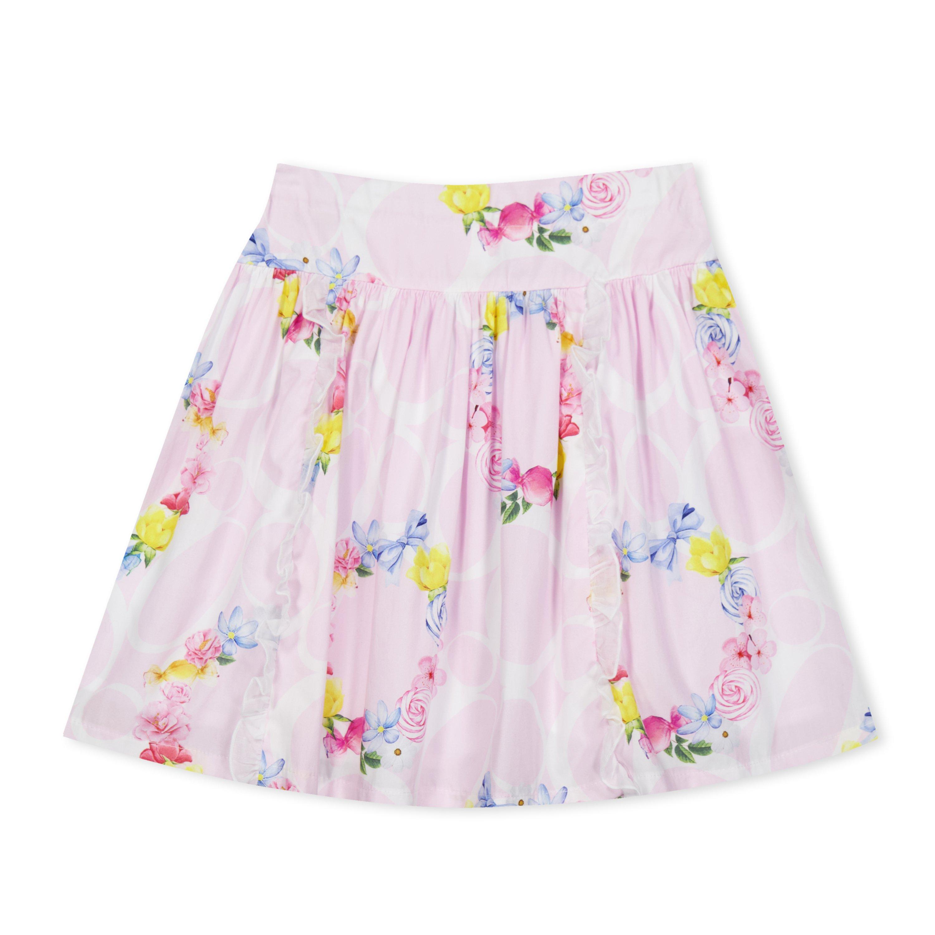 Pink - Balloon Chic - Kids' Pink Bloom Jersey Skirt - 2
