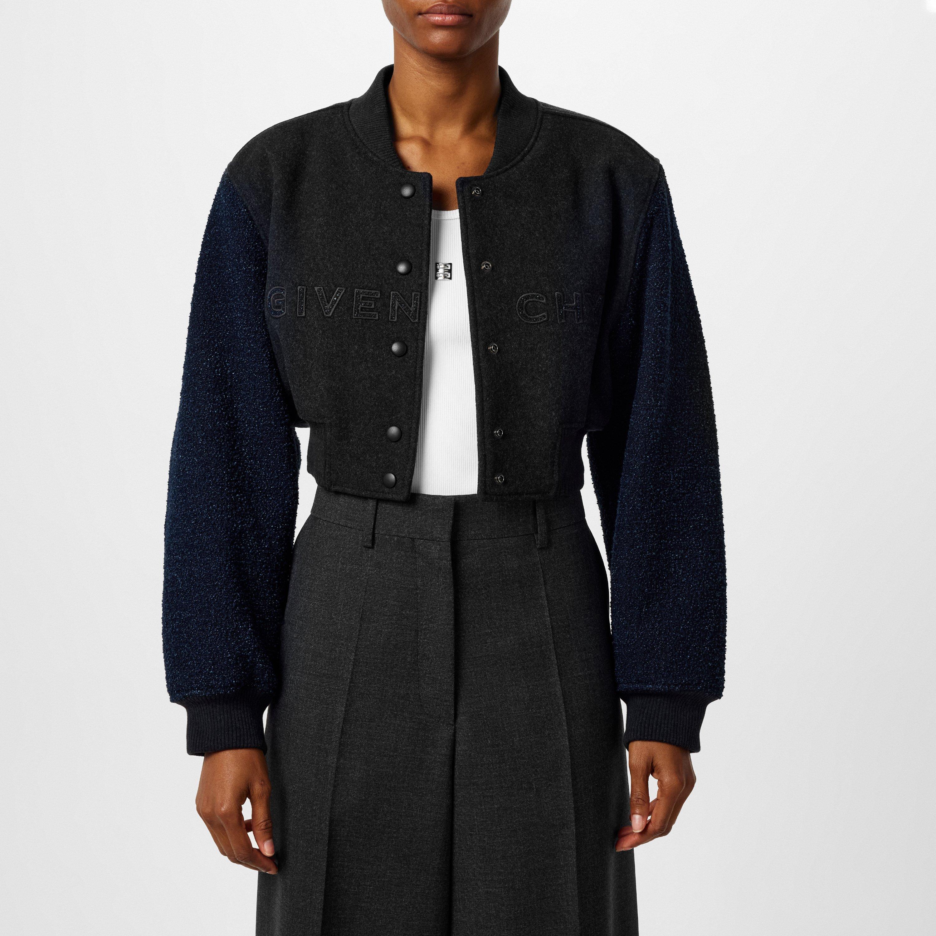 GIVENCHY Cropped Varsity Jacket