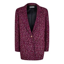 Alessandra Rich Oversized Sequin Tweed Jacket