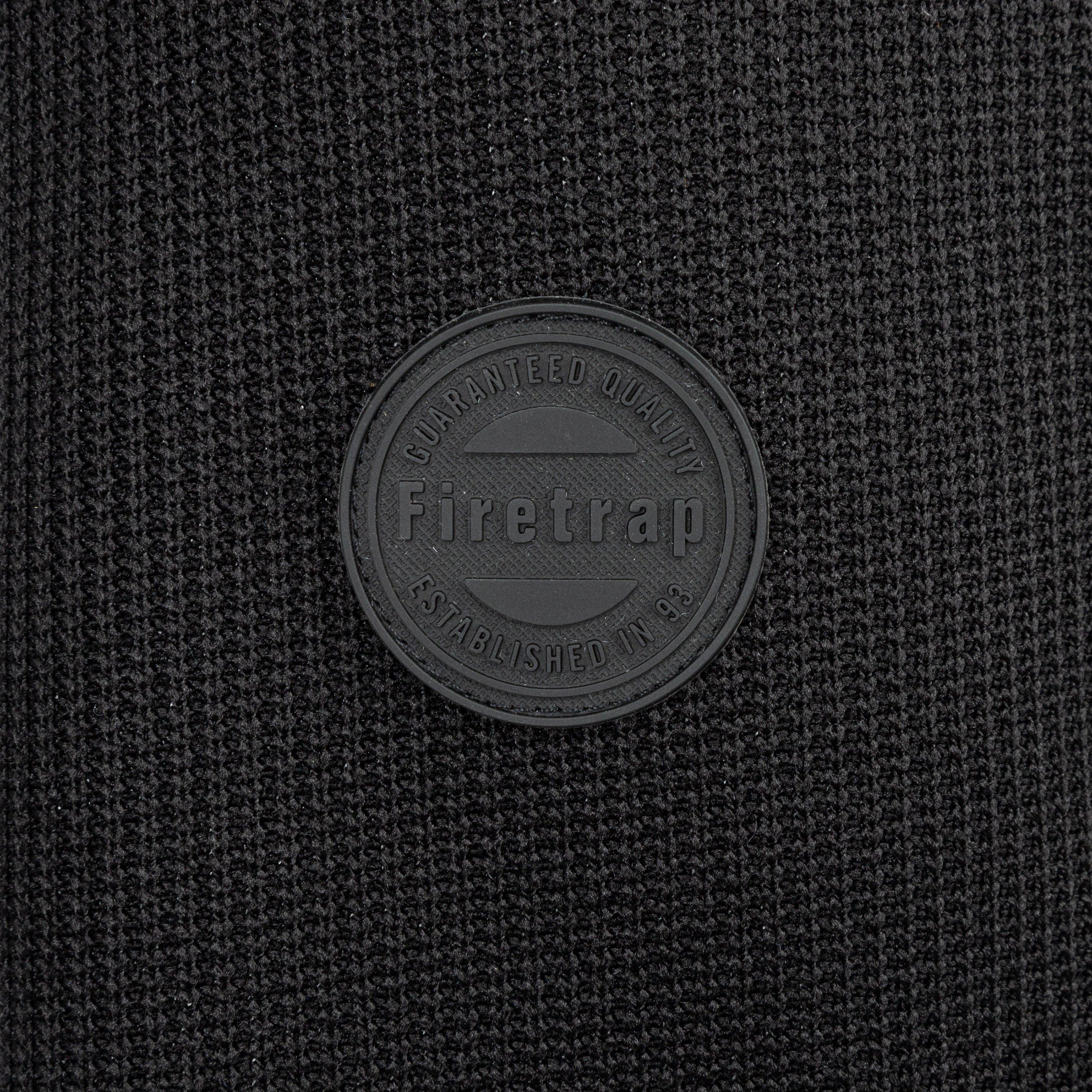 Crna - Firetrap - Men's Quilted Long Sleeve Hooded Hybrid Jacket - 3