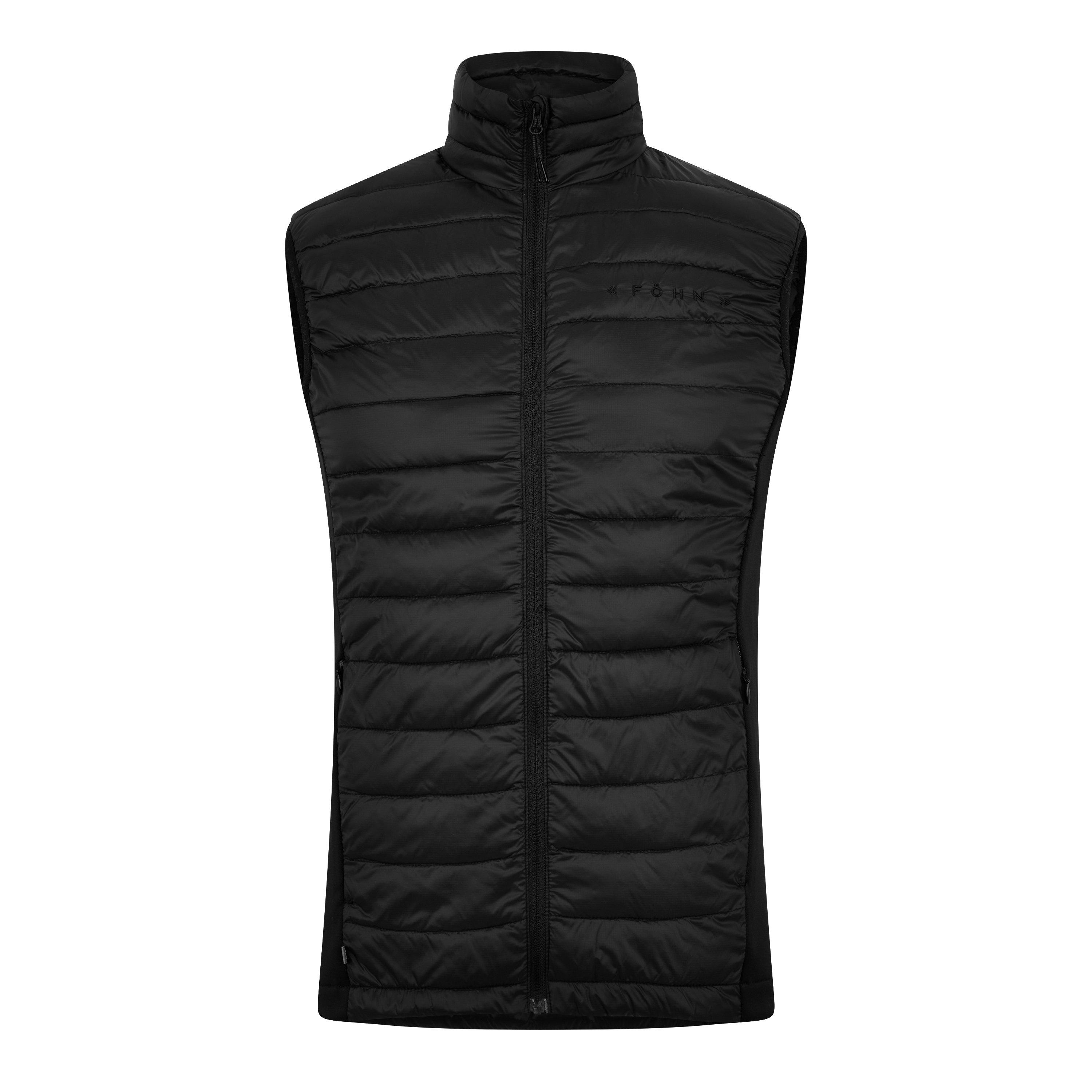 Black - Fohn - Men's Insulated Padded Weather-Resistant Gilet - 1