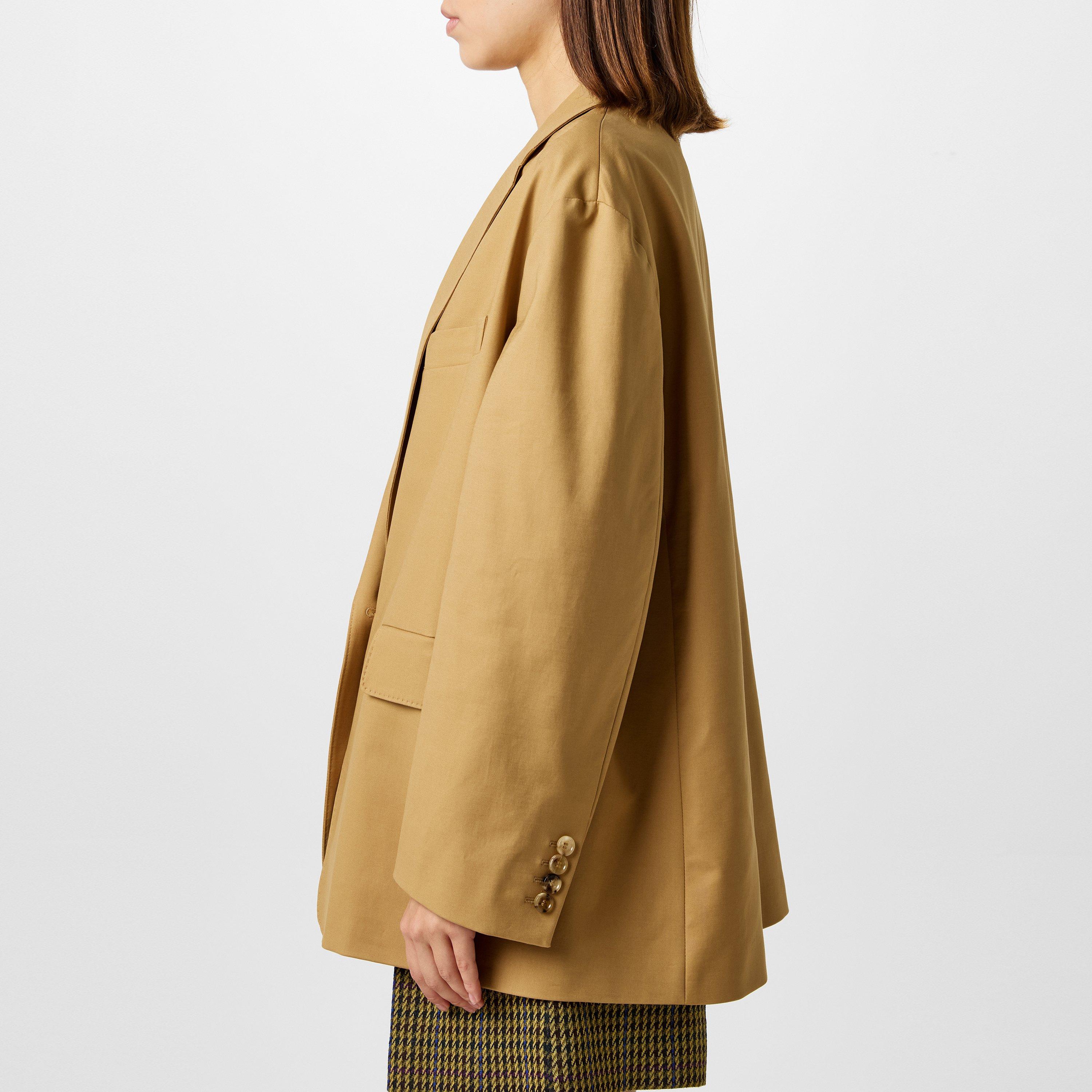 Honey - Max Mara - Women's Monica Oversized Cotton Long Sleeve Blazer - 2