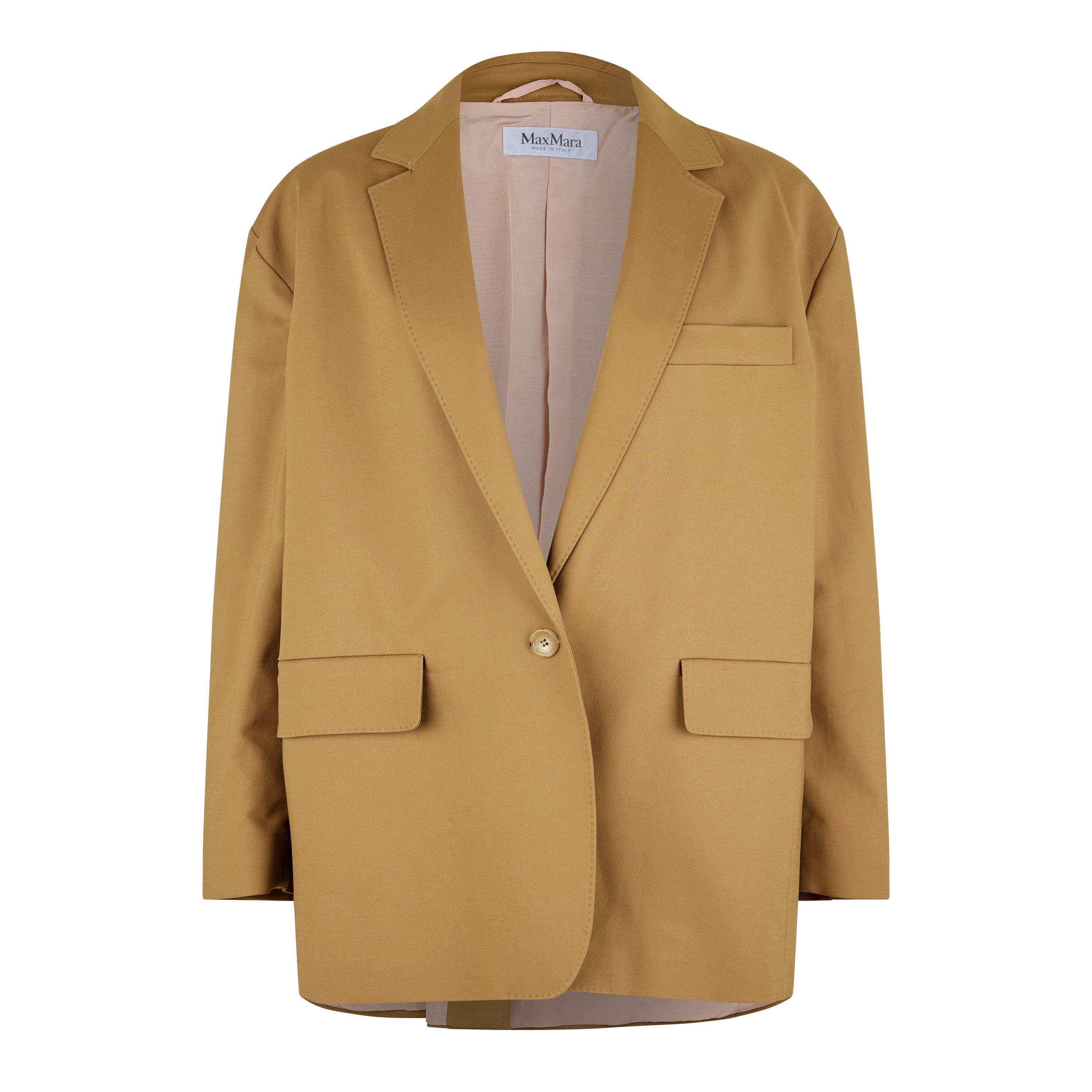 Honey - Max Mara - Women's Monica Oversized Cotton Long Sleeve Blazer - 5