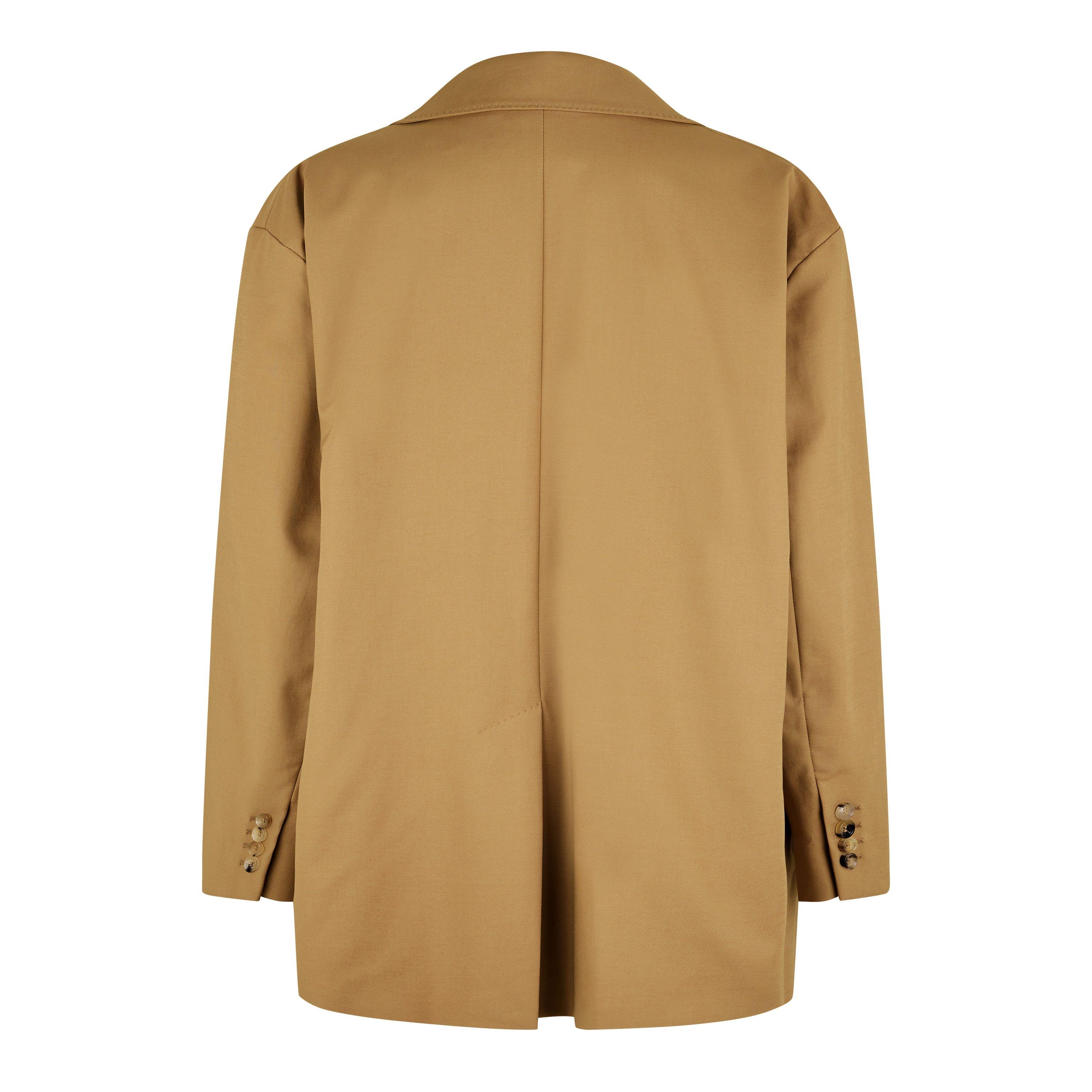 Honey - Max Mara - Women's Monica Oversized Cotton Long Sleeve Blazer - 6