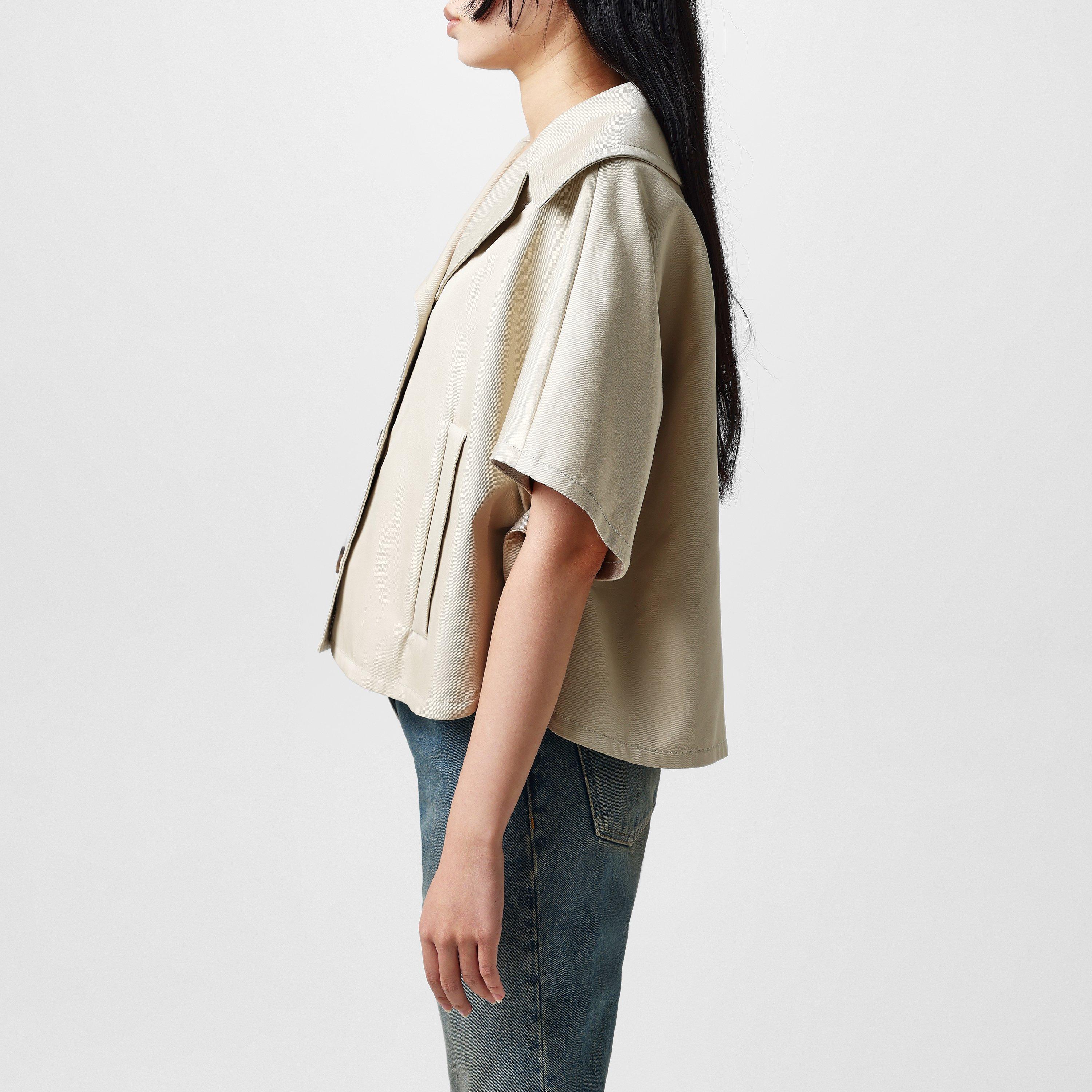 Sand - Max Mara - Women's Veggia Structured Cape - 2