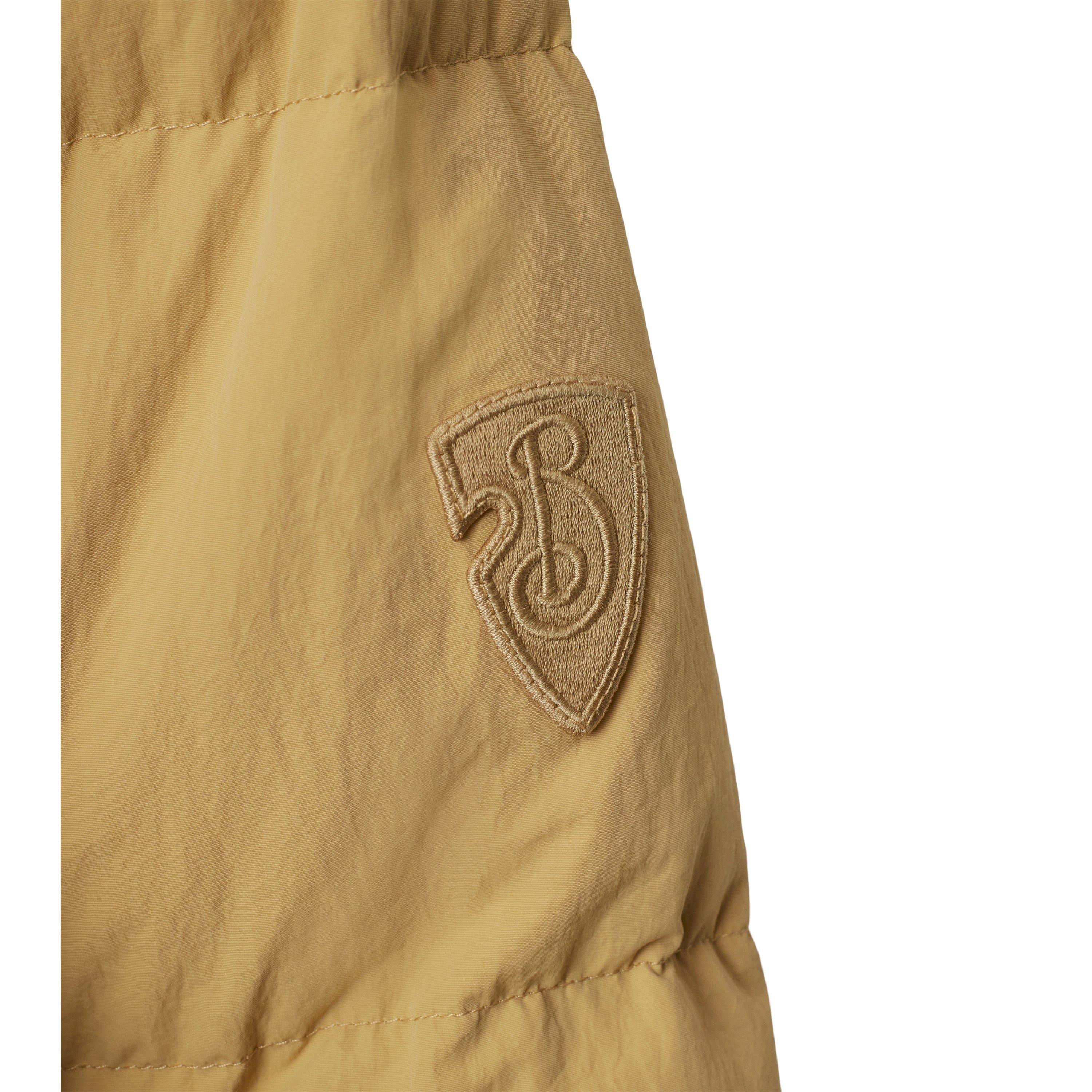 Beige - Burberry - Women's Water-Repellent Detachable Hood Faux-Fur Trim Short Puffer Jacket - 2