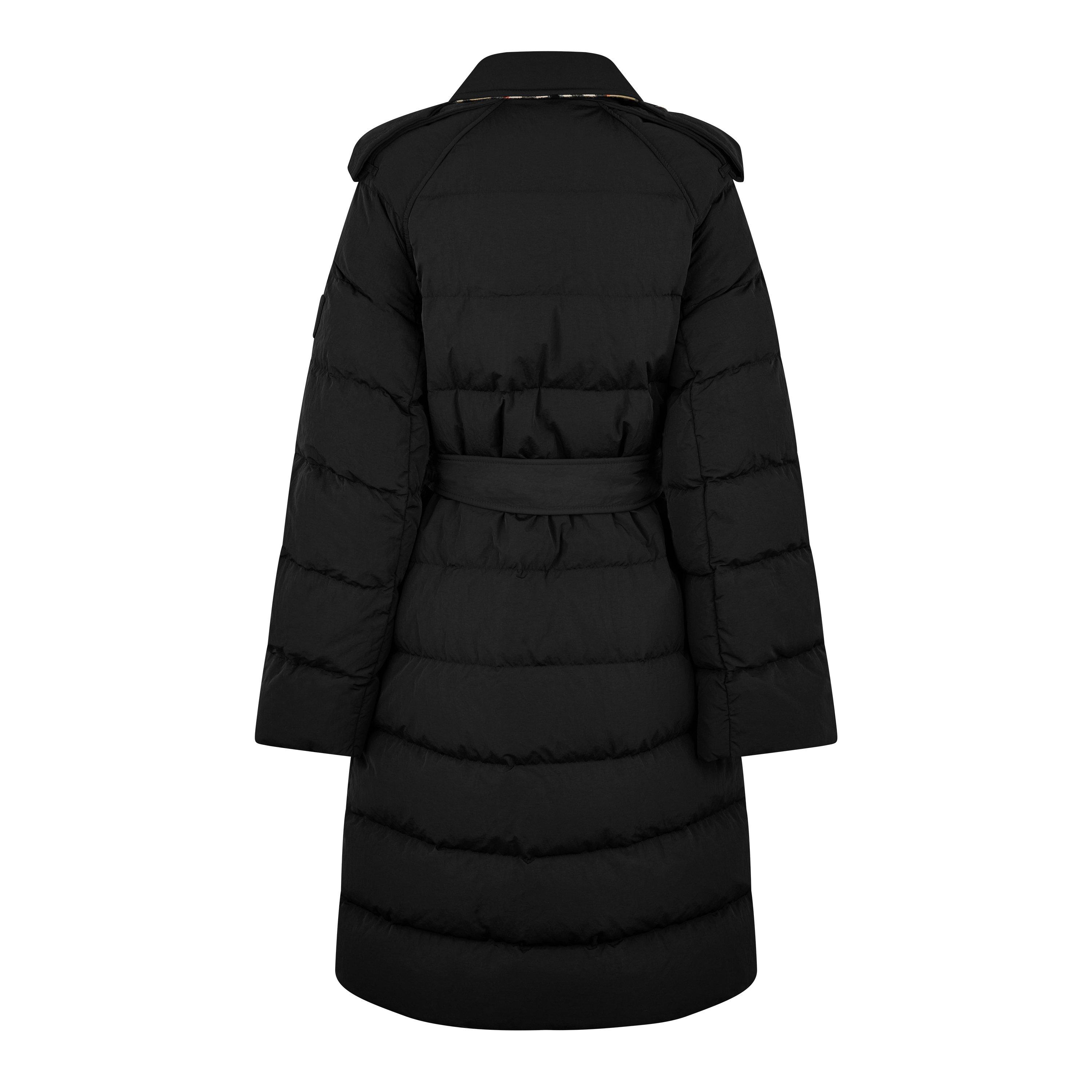 Black - Burberry - Women's Mid-Length Goose Down Long Sleeve Short Puffer Jacket - 6